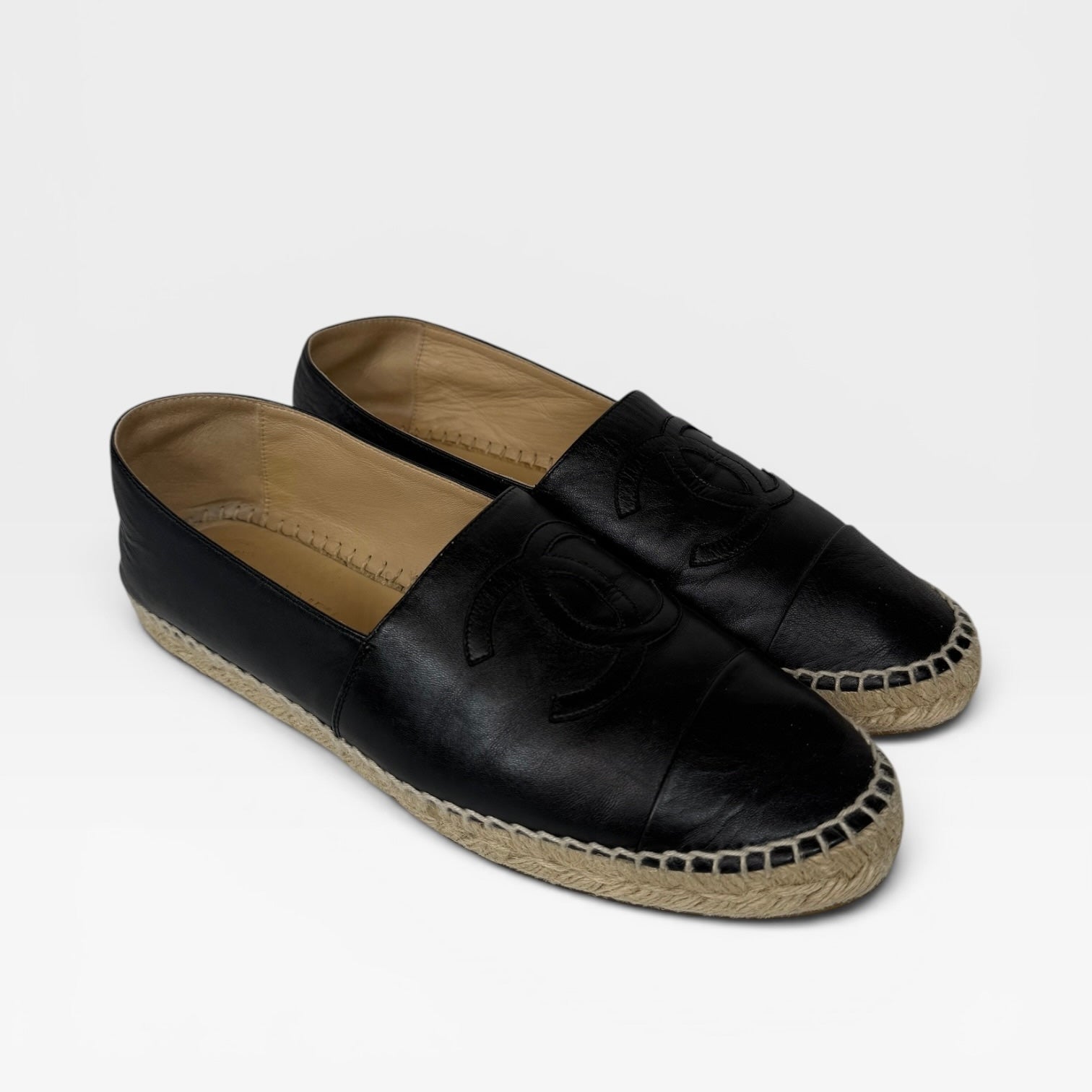 Chanel Black Espadrilles (Size 40/UK7)