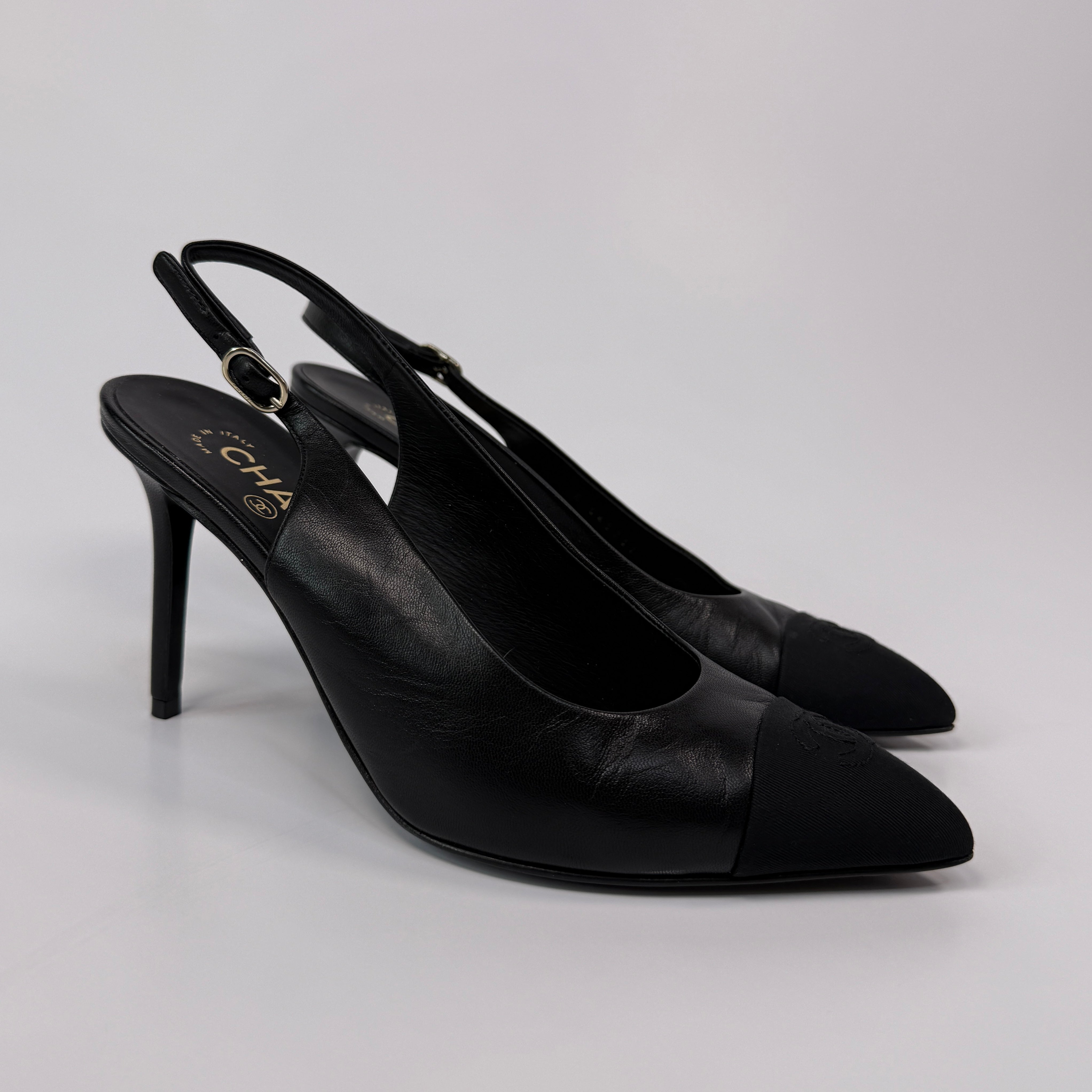 Chanel Slingback Heels (Size 39.5/UK6.5)