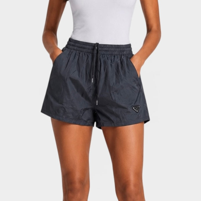 Prada Black Nylon Shorts (Size 38/UK6)