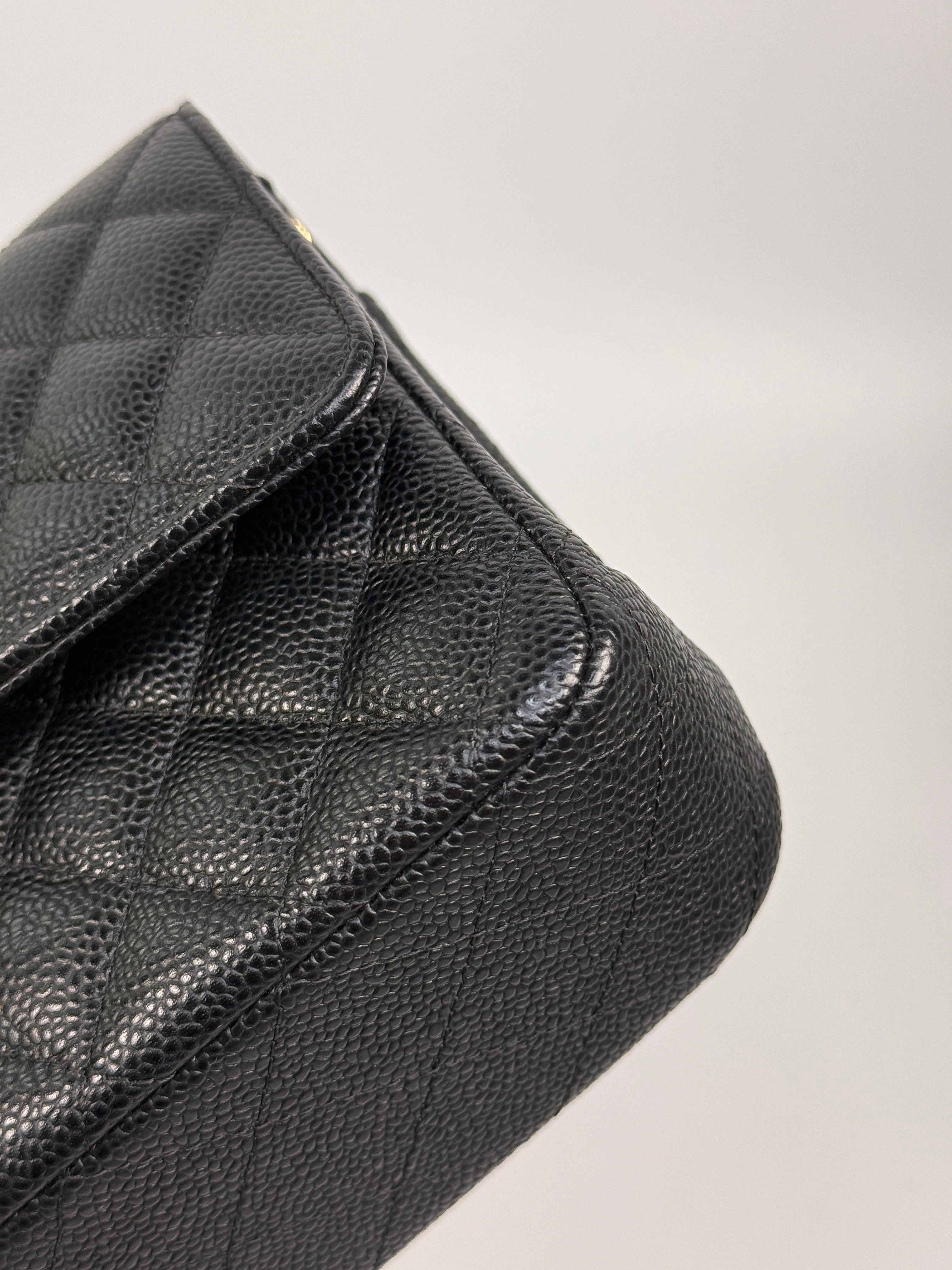 Chanel Medium Classic Double Flap In Black Caviar With Gold Hardware
Authentic Pre Loved Verified by Luxe Cheshire Trusted Designer resale