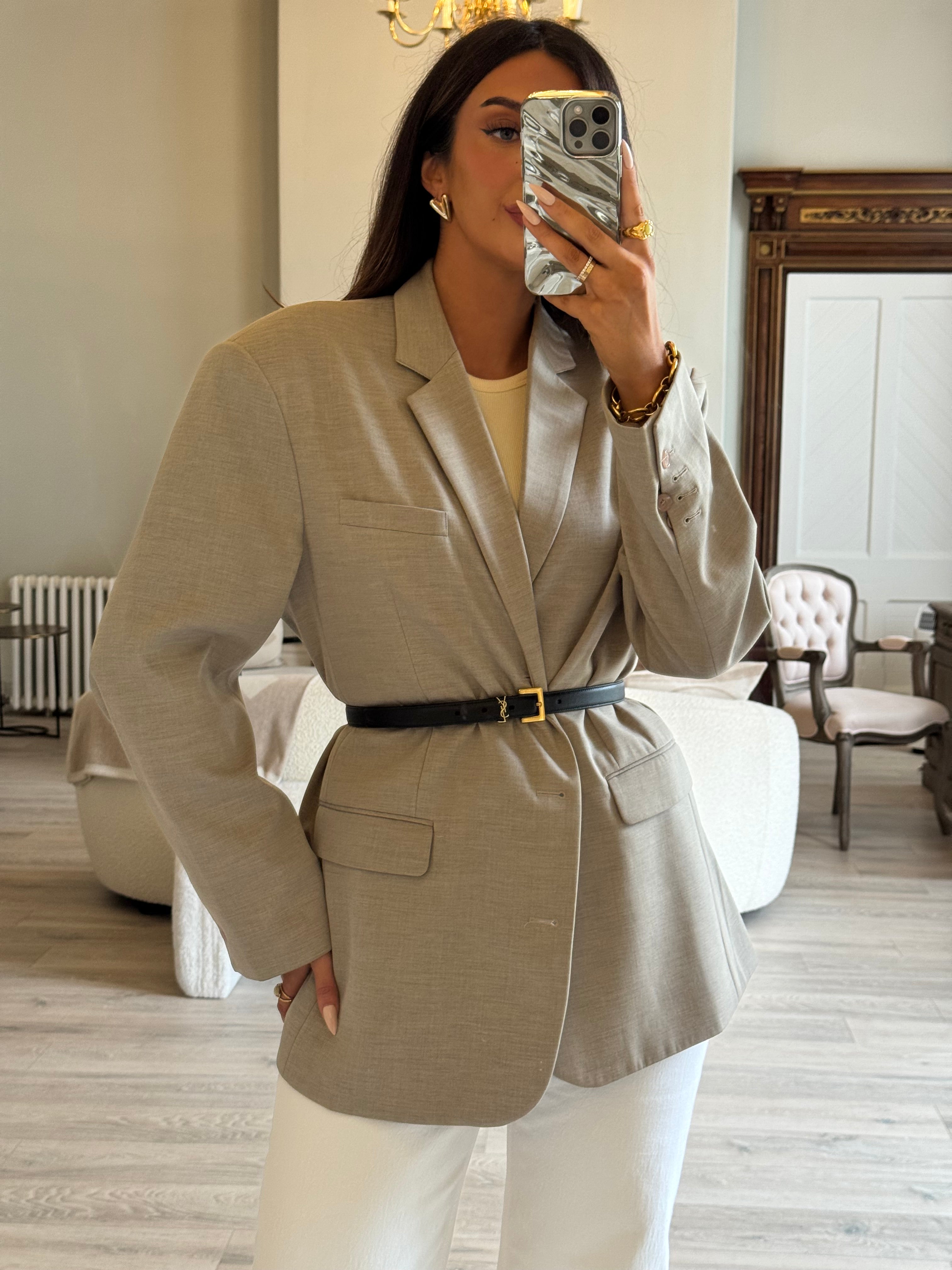 Saint Laurent Cassandre Thin Belt (Size 70)