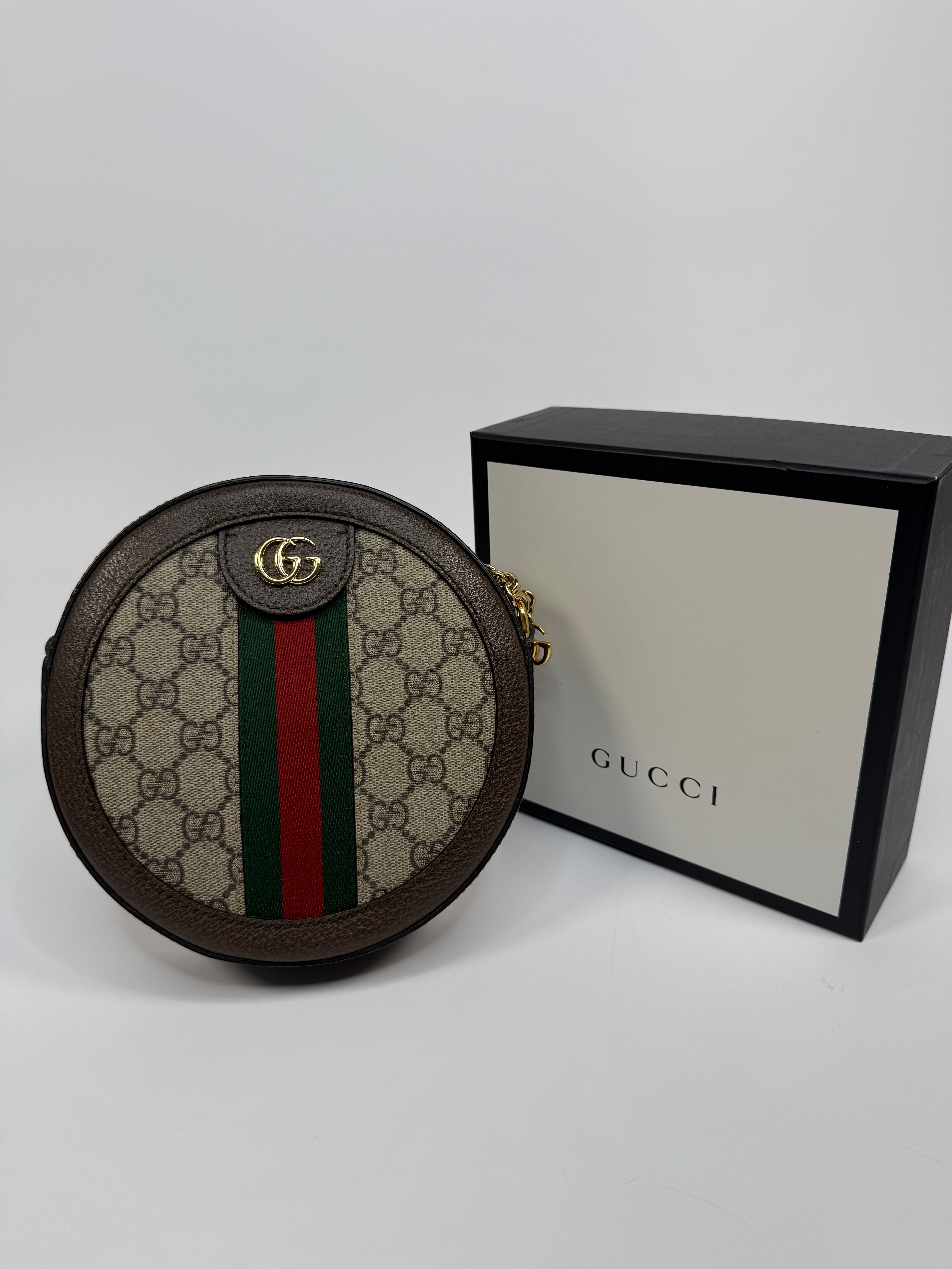 Gucci Mini GG Supreme Round Ophidia Bag