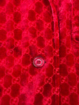 Gucci GG Devoré-velvet shirt and Trouser Set (Size 44/UK12)