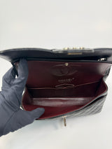 Chanel Small Classic Double Flap In Black Caviar Leather With SHW