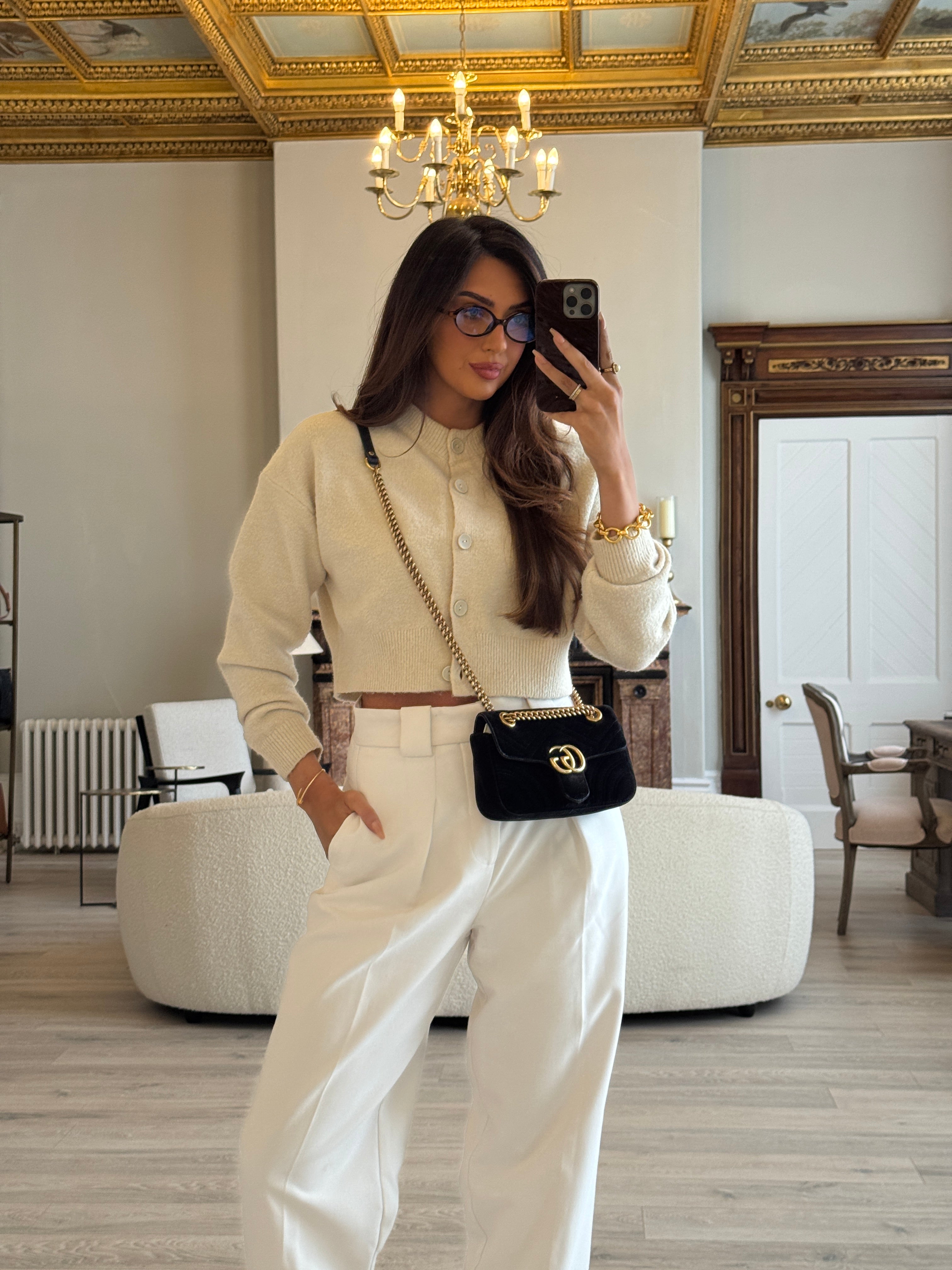 Gucci Mini Marmont Bag in Black Velvet