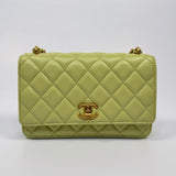 Chanel Wallet On Chain In Green Lambskin With GHW