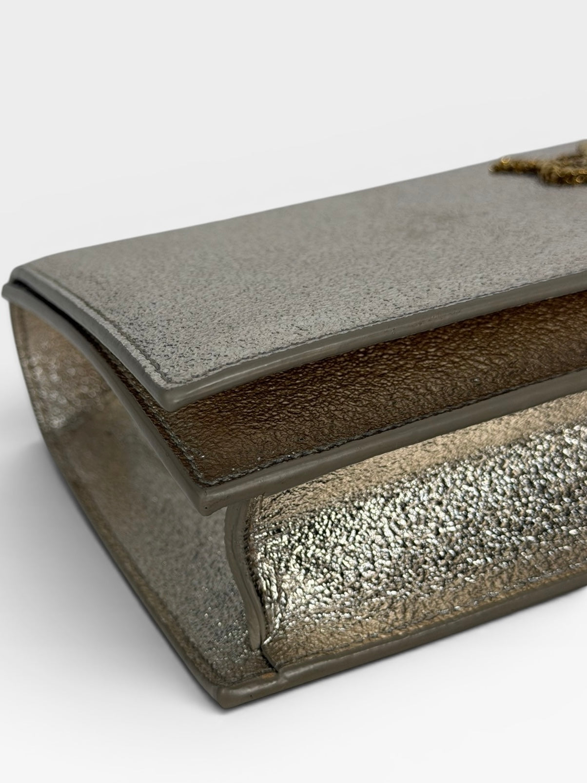Saint Laurent Cassandre Clutch In Champagne Gold. Authentic and preloved in very good condition.