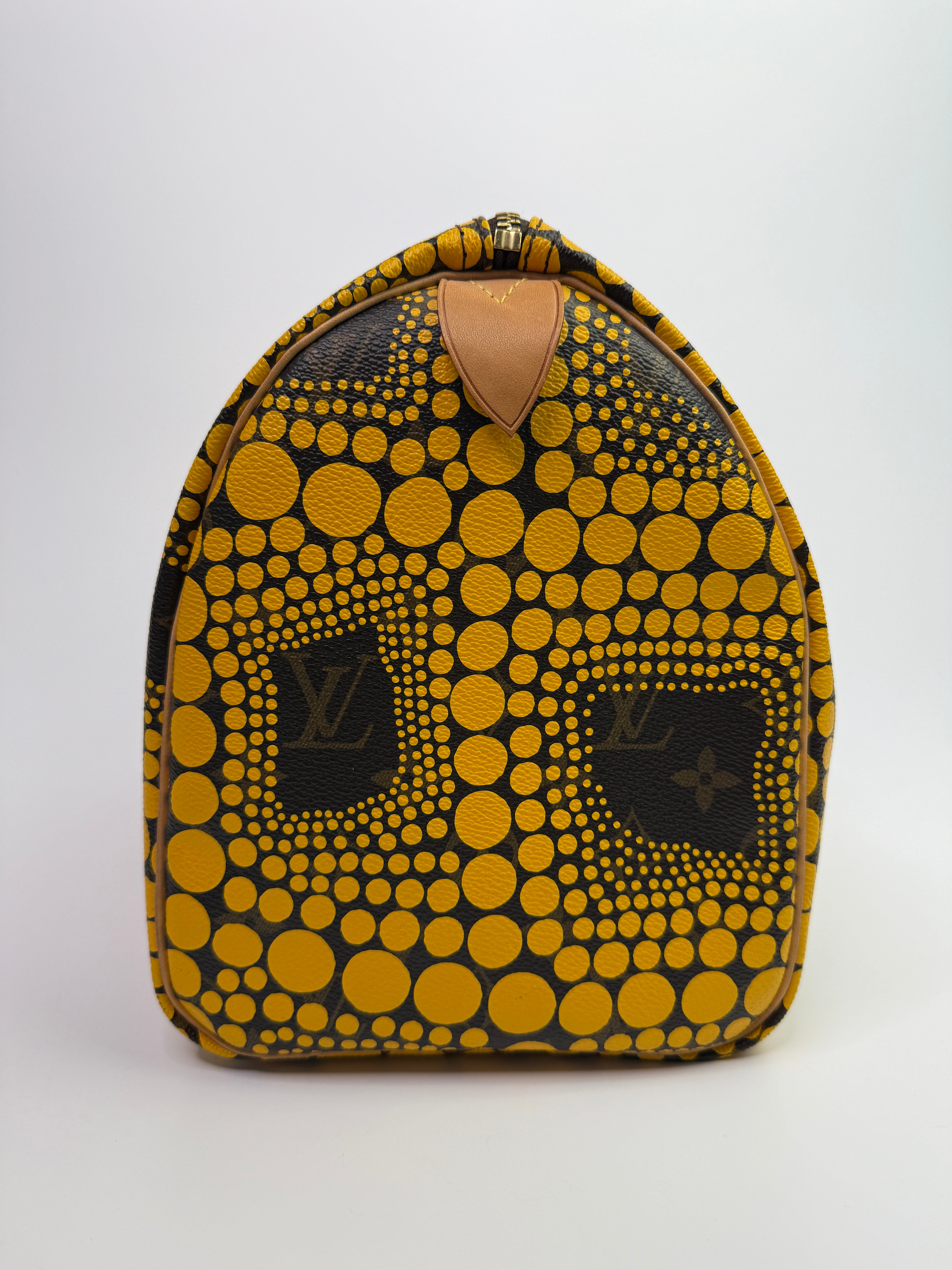 Louis Vuitton Yayio Kusama Speedy 30 Authentic and Preloved Yellow and Brown Monogram