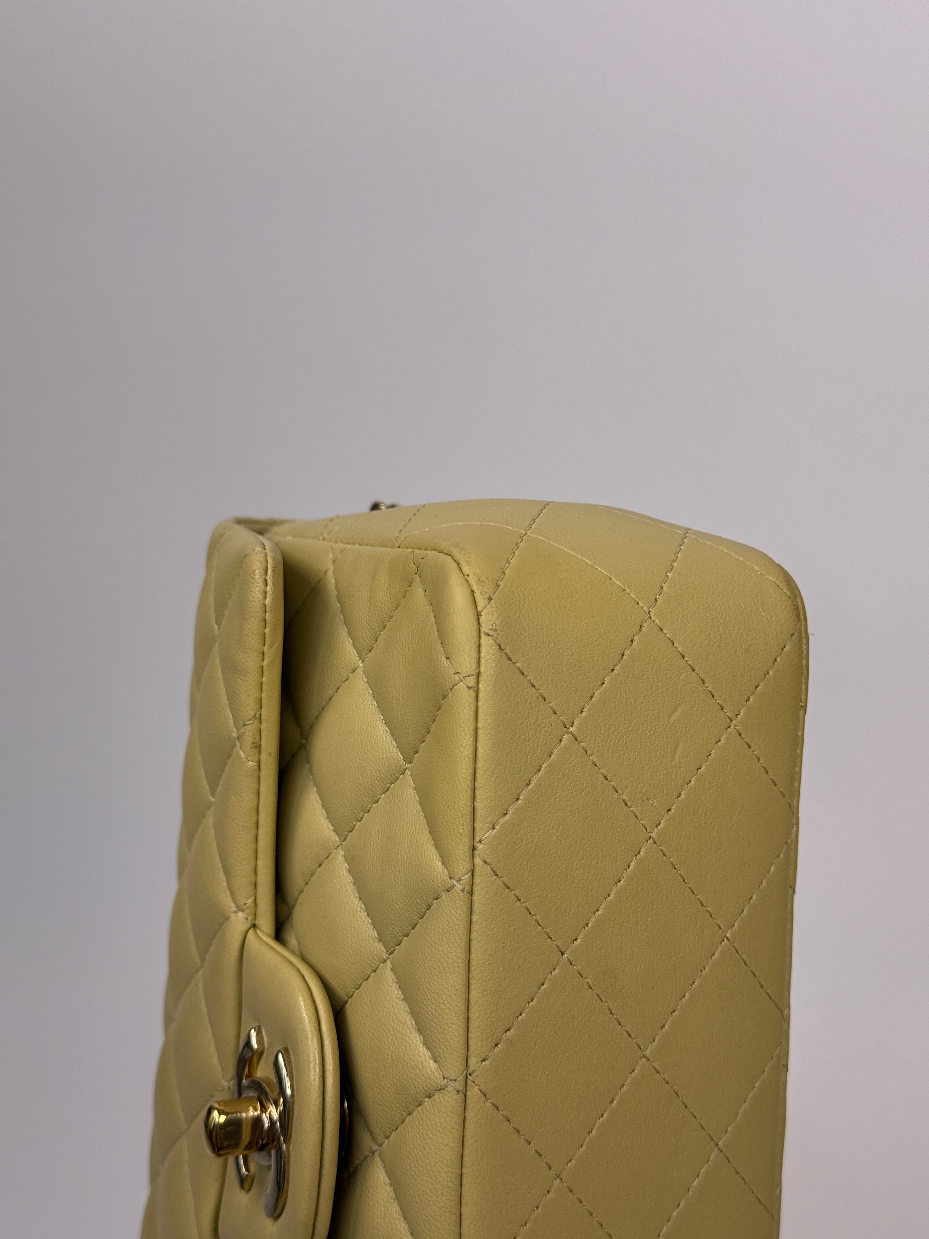 Chanel Mini Rectangle Flap Bag In Pistachio Green Lambskin With GHW