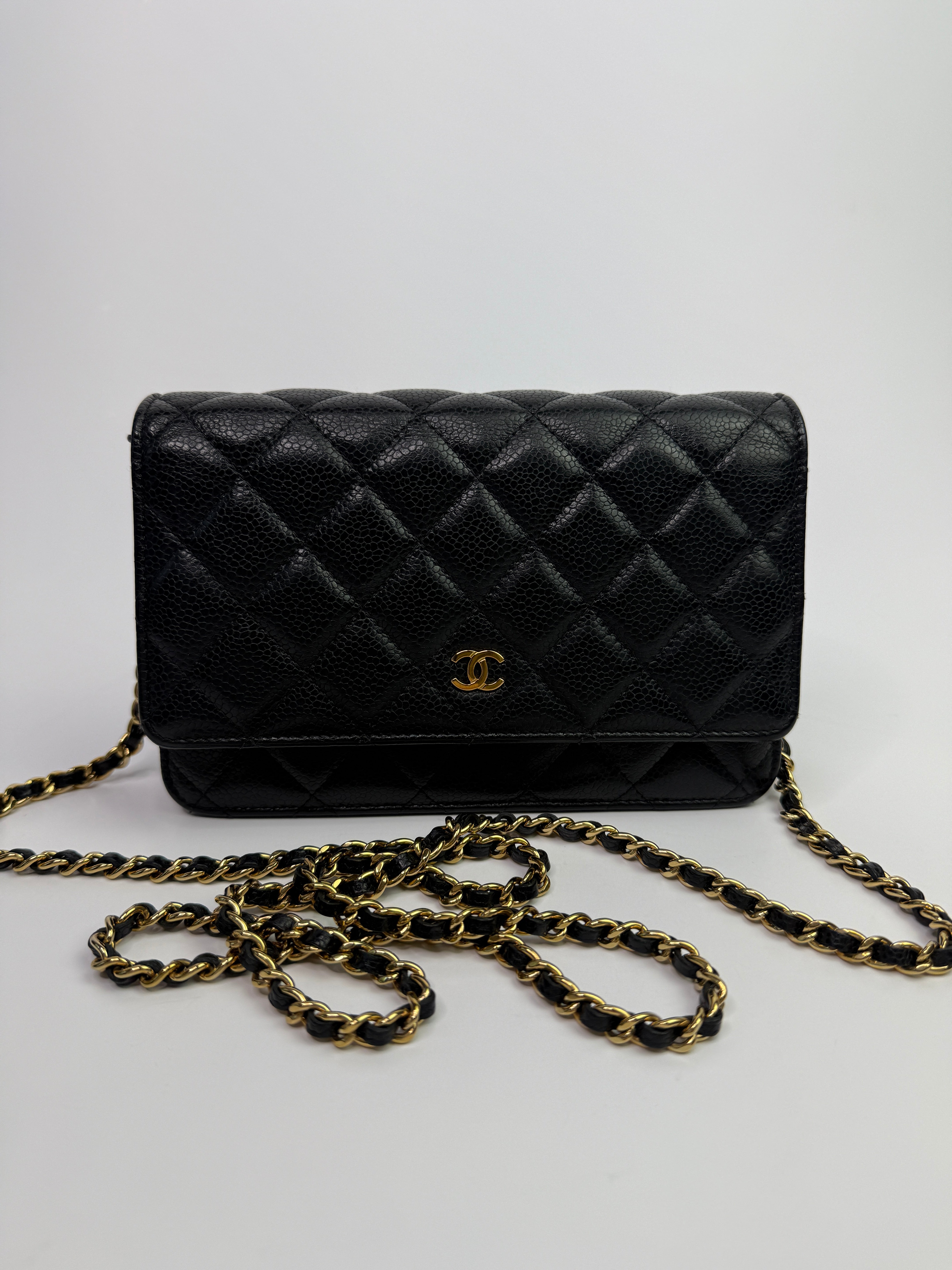 Chanel Wallet On Chain Black Caviar Leather With GHW
