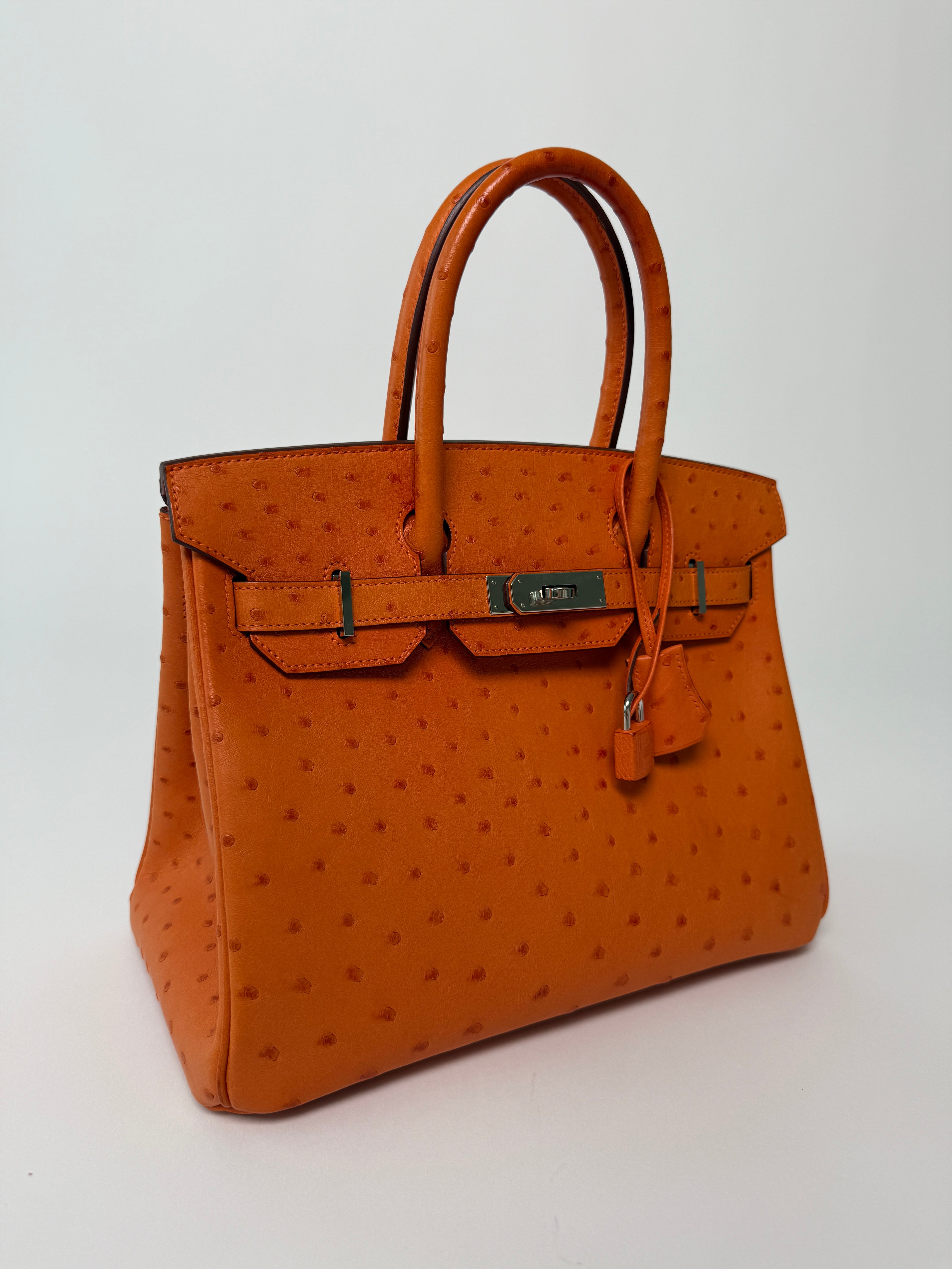 Hermès Birkin 30 In Orange Ostrich