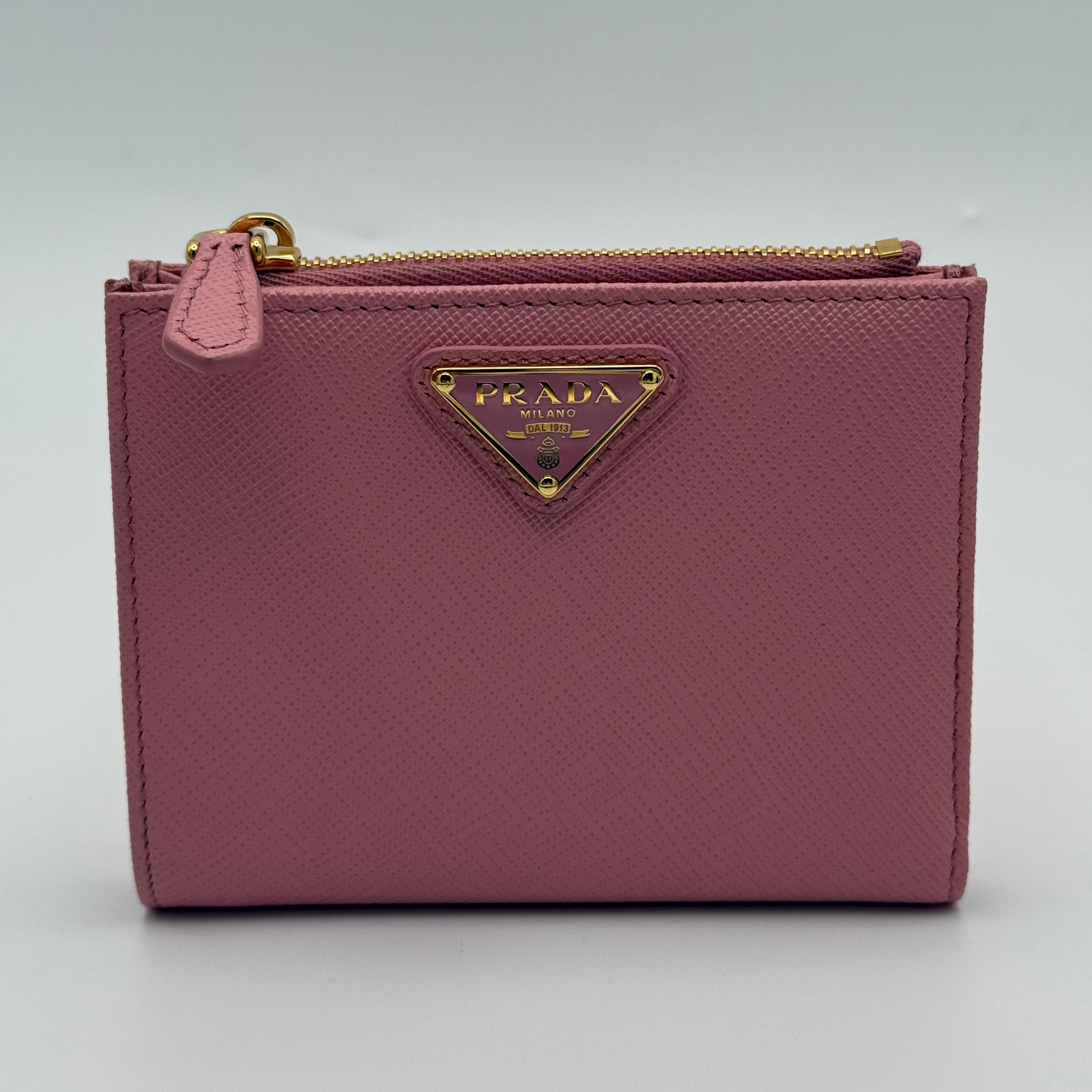 Prada Small Wallet In Pink Saffiano Leather