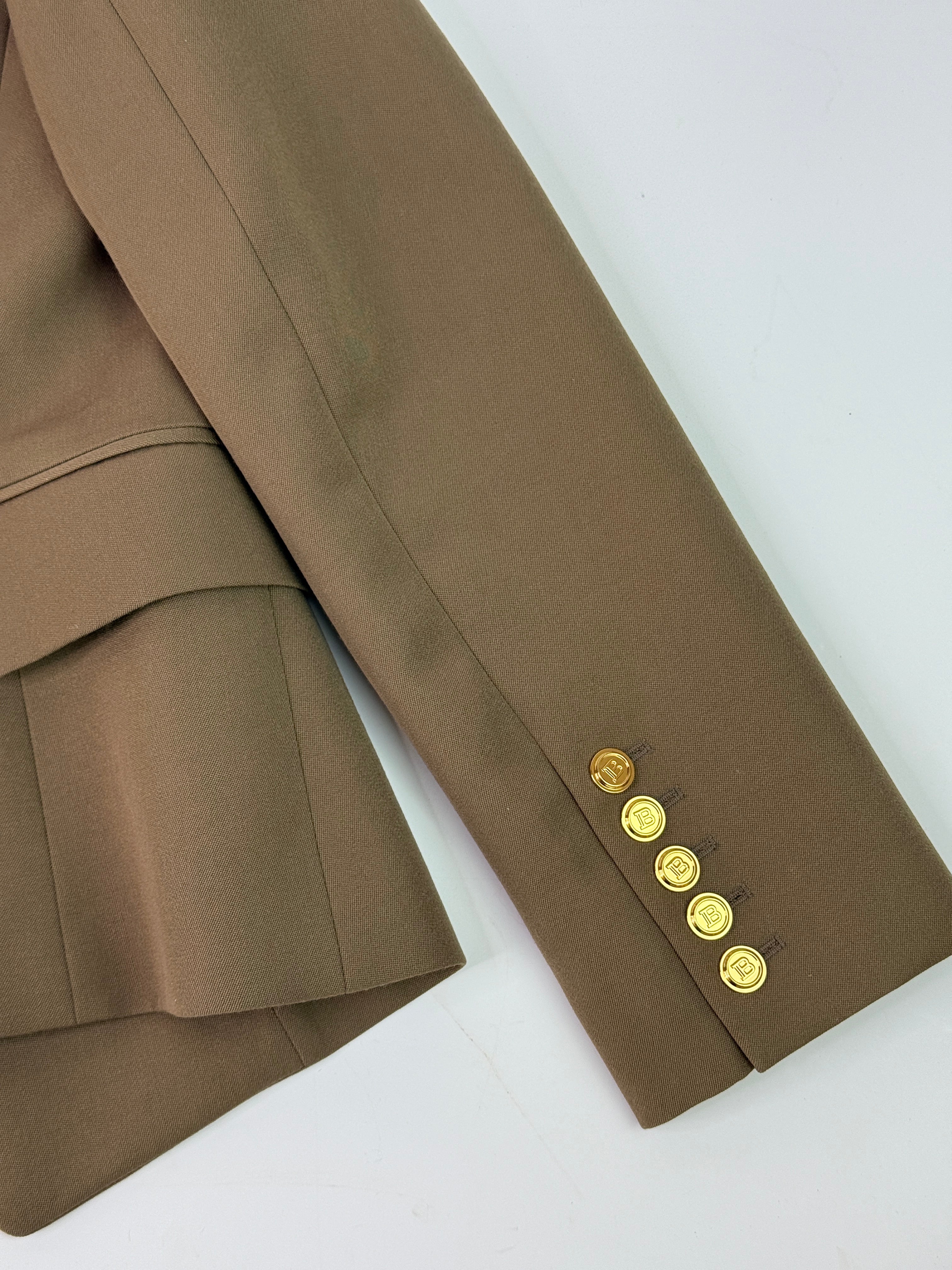 Balmain Khaki Blazer (Size FR46/UK18)