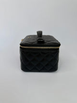 Chanel Vanity Case In Black Caviar Leather With GHW
