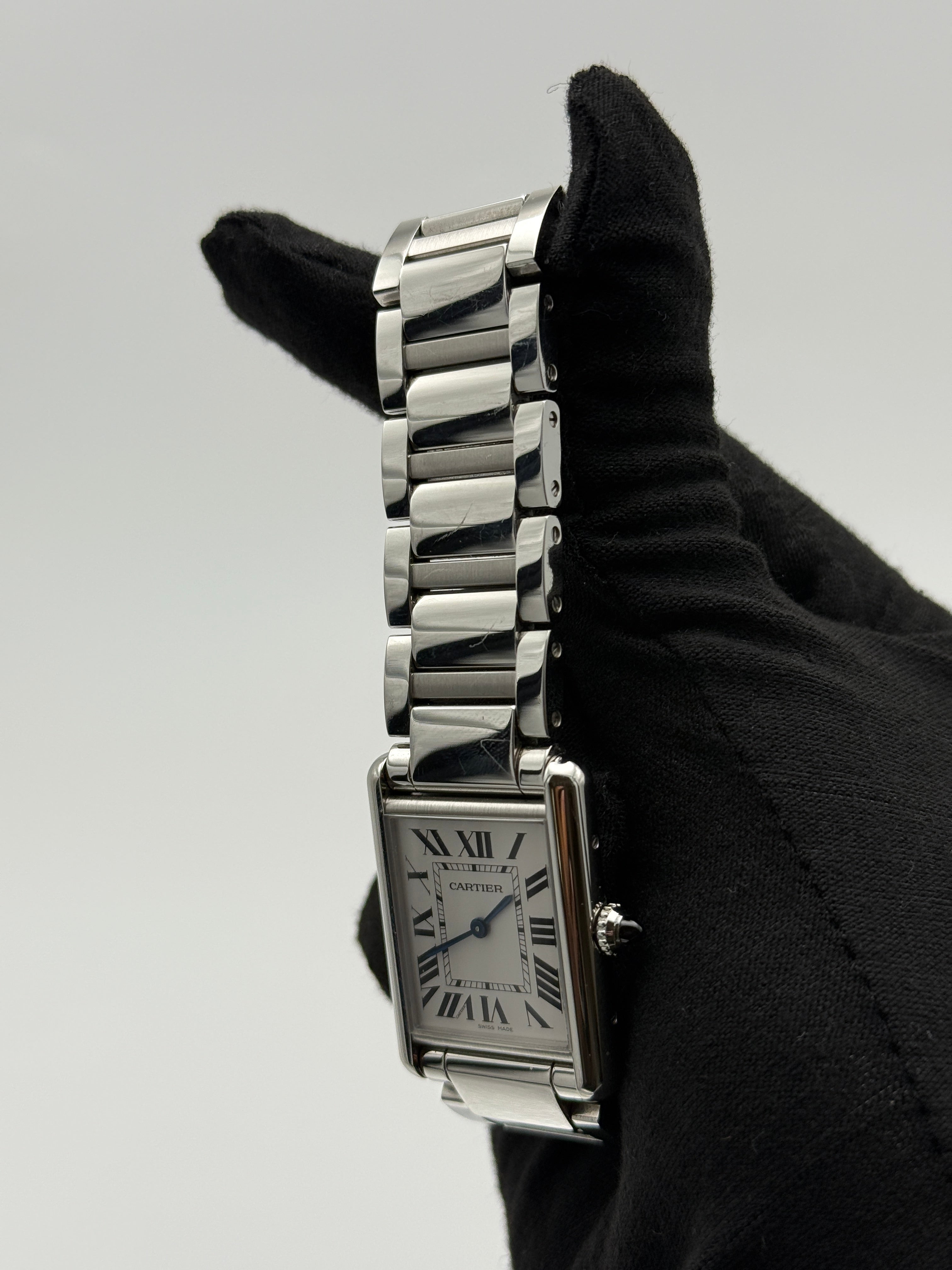 Cartier Tank Watch - Large Stainless Steel. Authentic and preloved. Excellent condition
