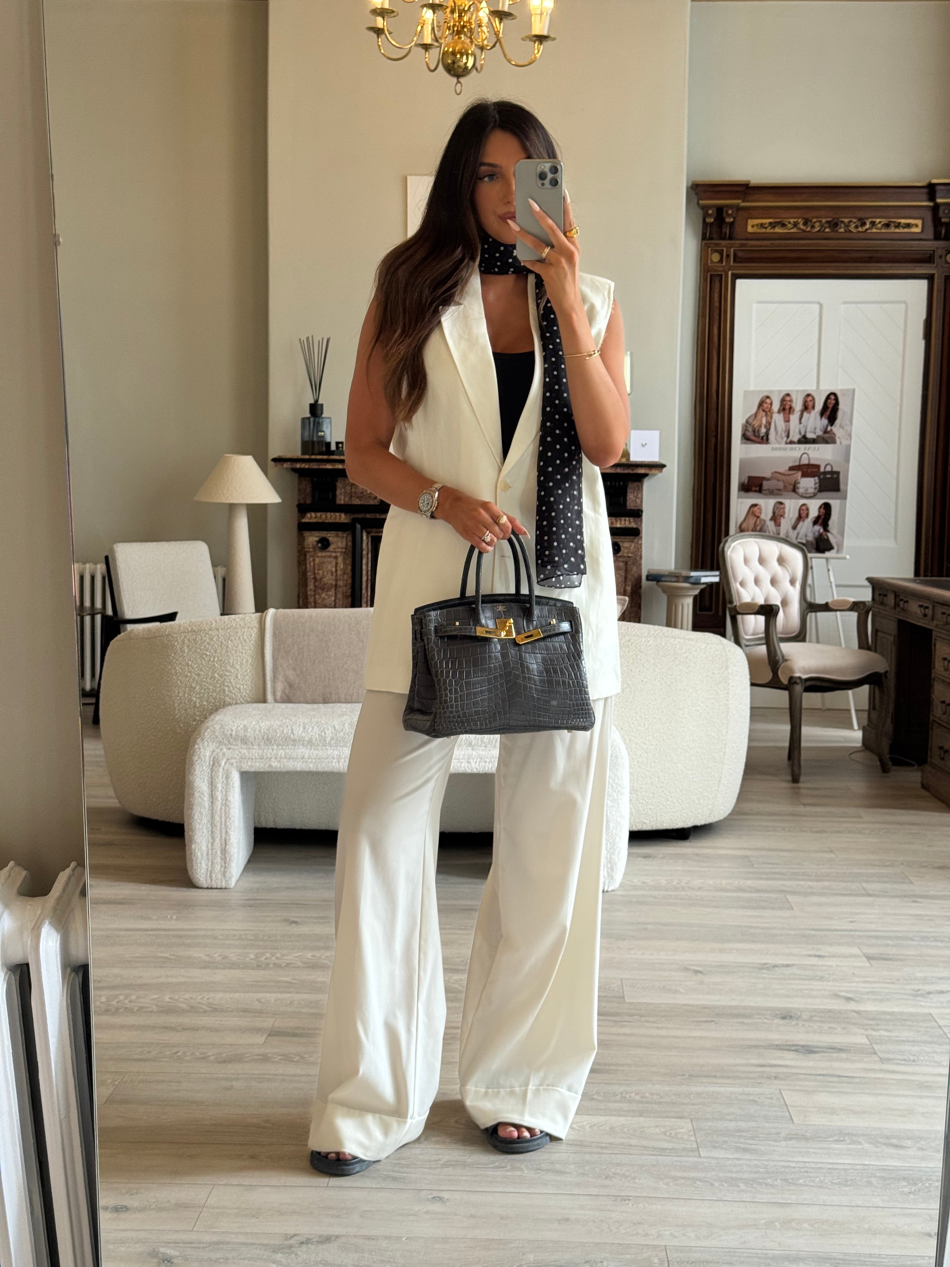 Authentic Pre Loved Hermès Birkin 30 In Matte Graphite Crocodile With Gold Hardware Excellent Condition