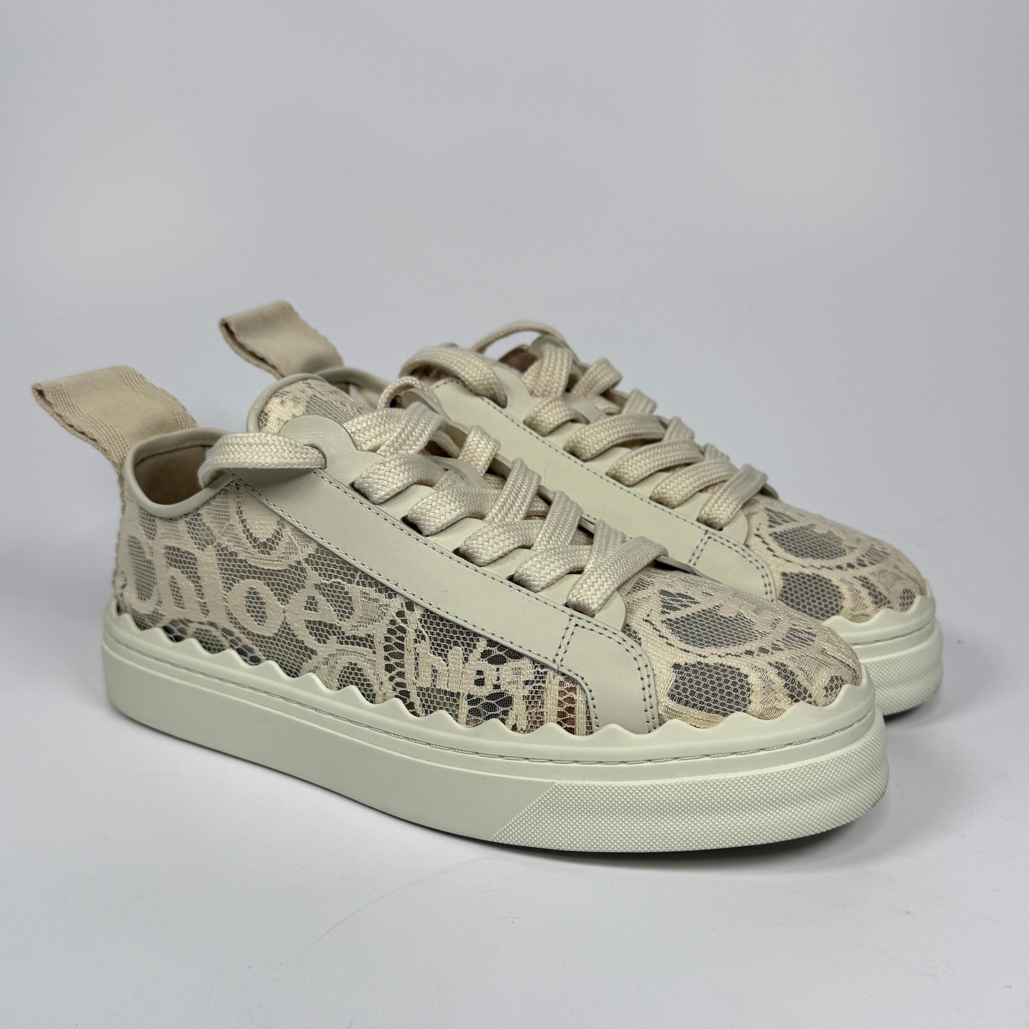 Chloe Lauren Lace Sneakers (Size 38/UK5) Authentic and pre loved in very good condition.
