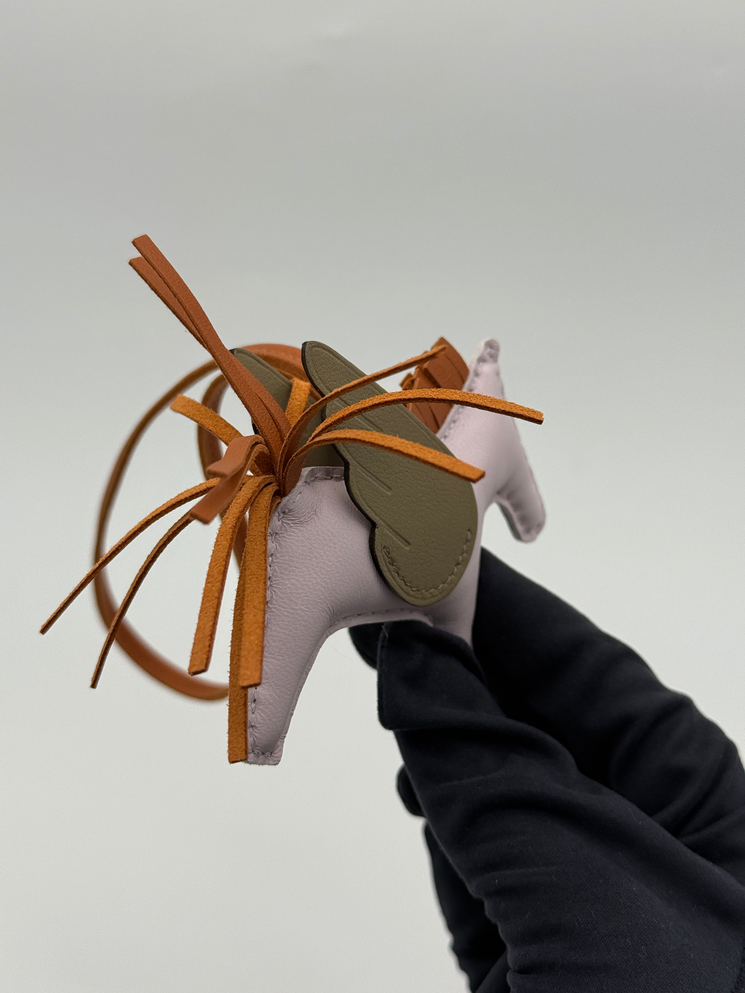 Hermès Rodeo PM Charm In Mauve With Pain D'Epice