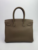 Hermès Birkin 30 Sellier In Etoupe Togo Leather GHW