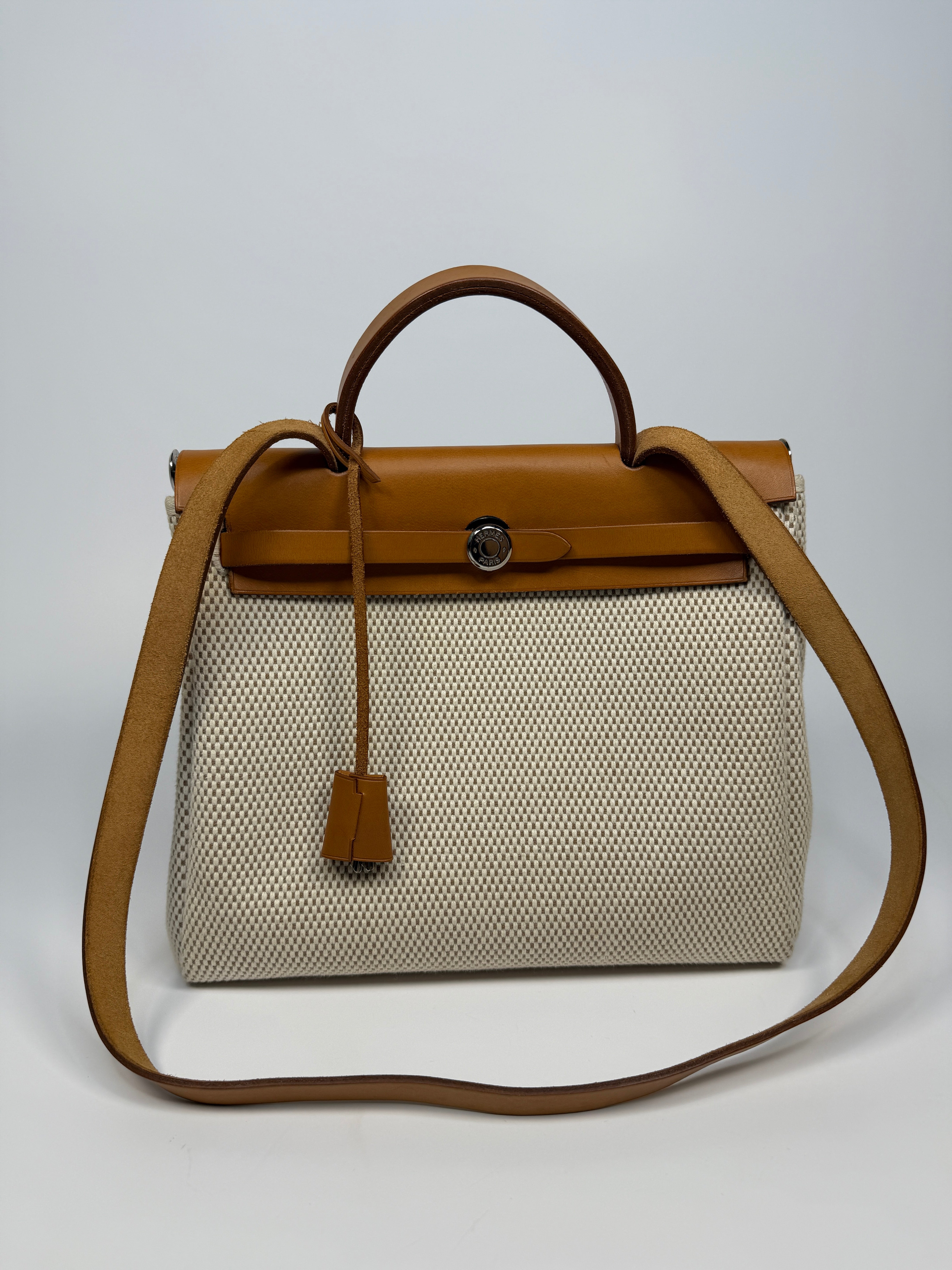 Authentic Pre Loved Hermès Herbag 31 Zip Bag Excellent Condition