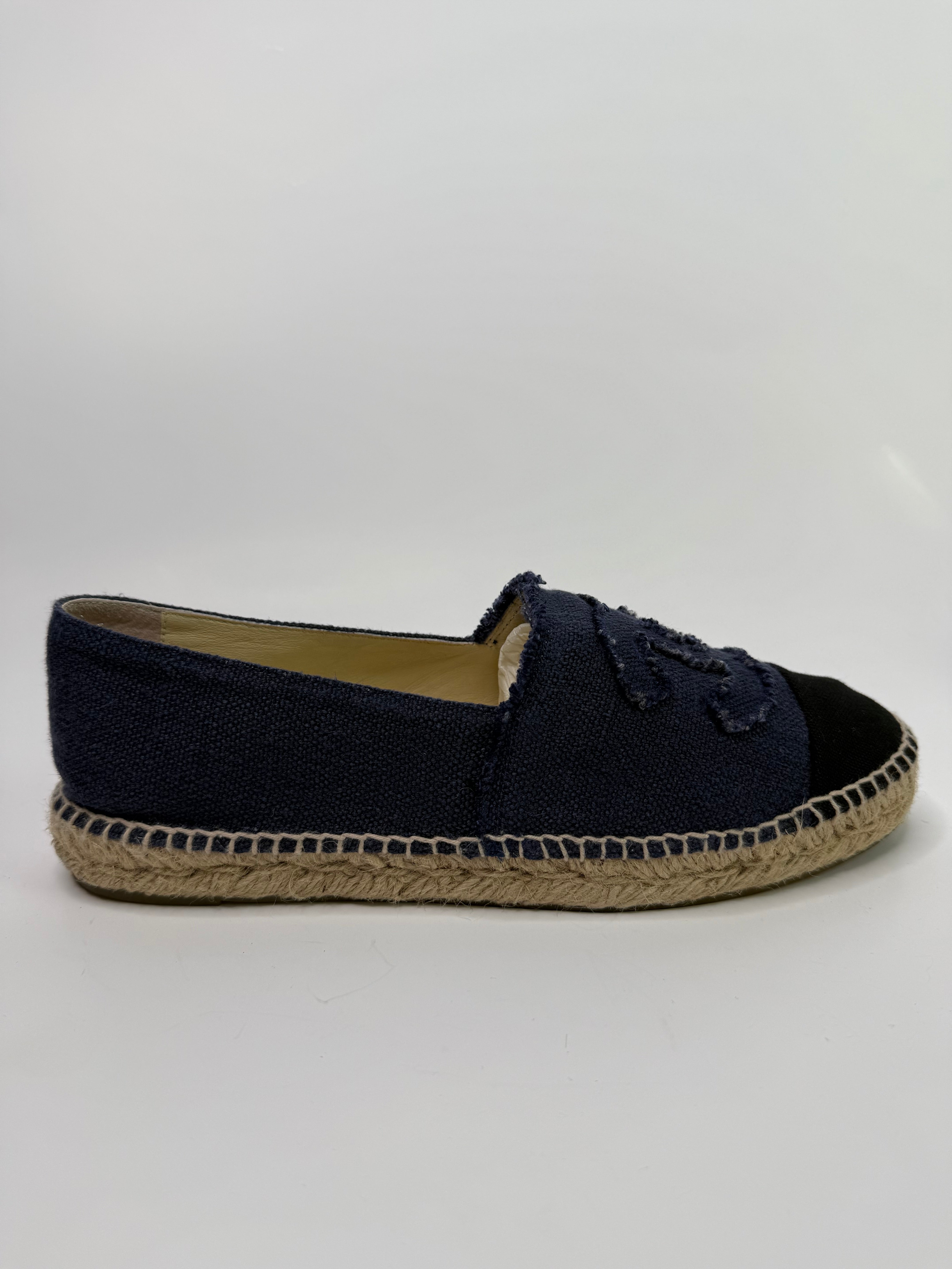 Chanel Blue Denim Espadrilles (Size 41/UK8)