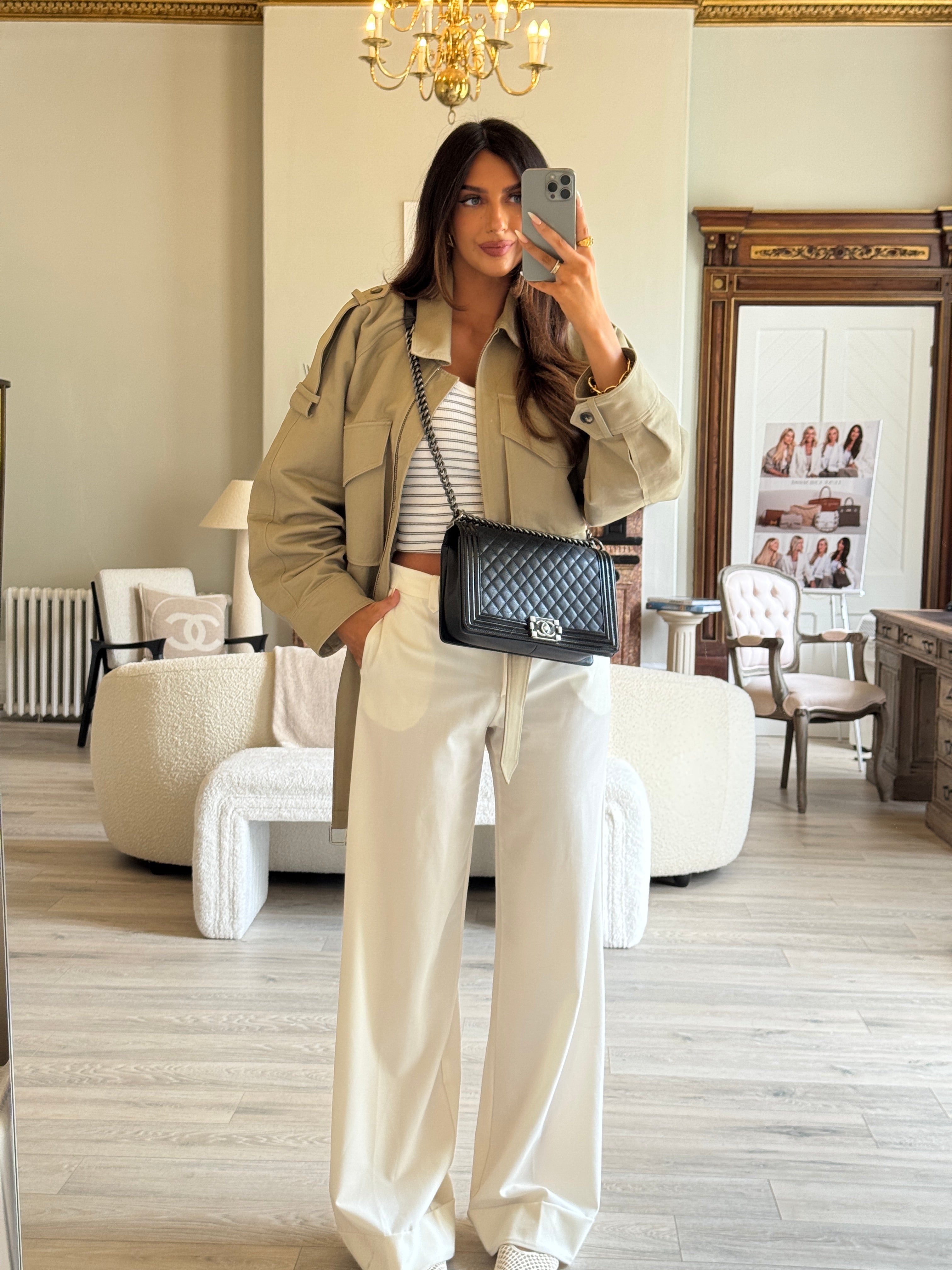 Chanel Boy Bag Large In Black Calfskin Leather With Silver Hardware
Pre Loved & Authentic