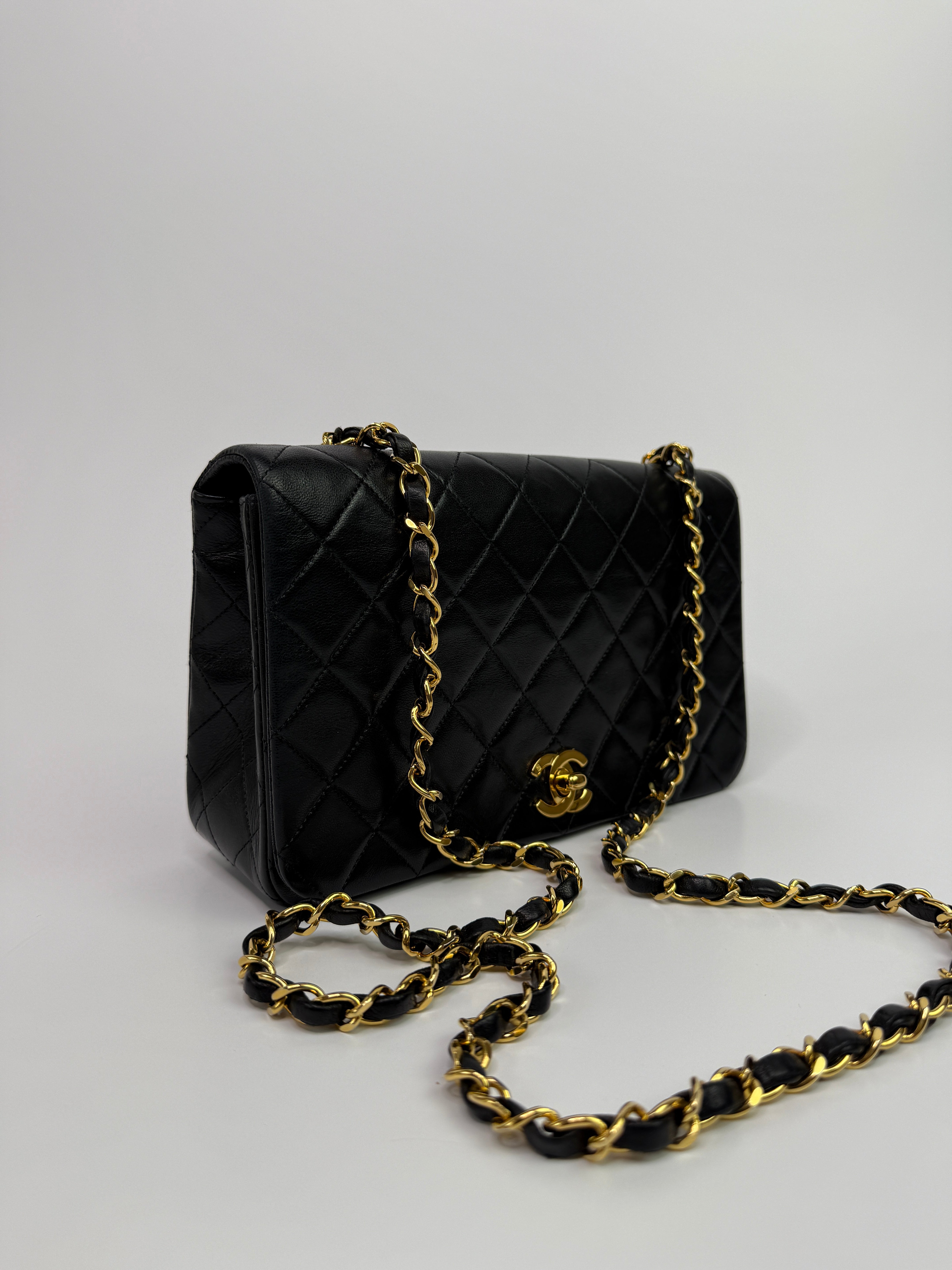 Chanel Vintage Black Lambskin Flap Bag