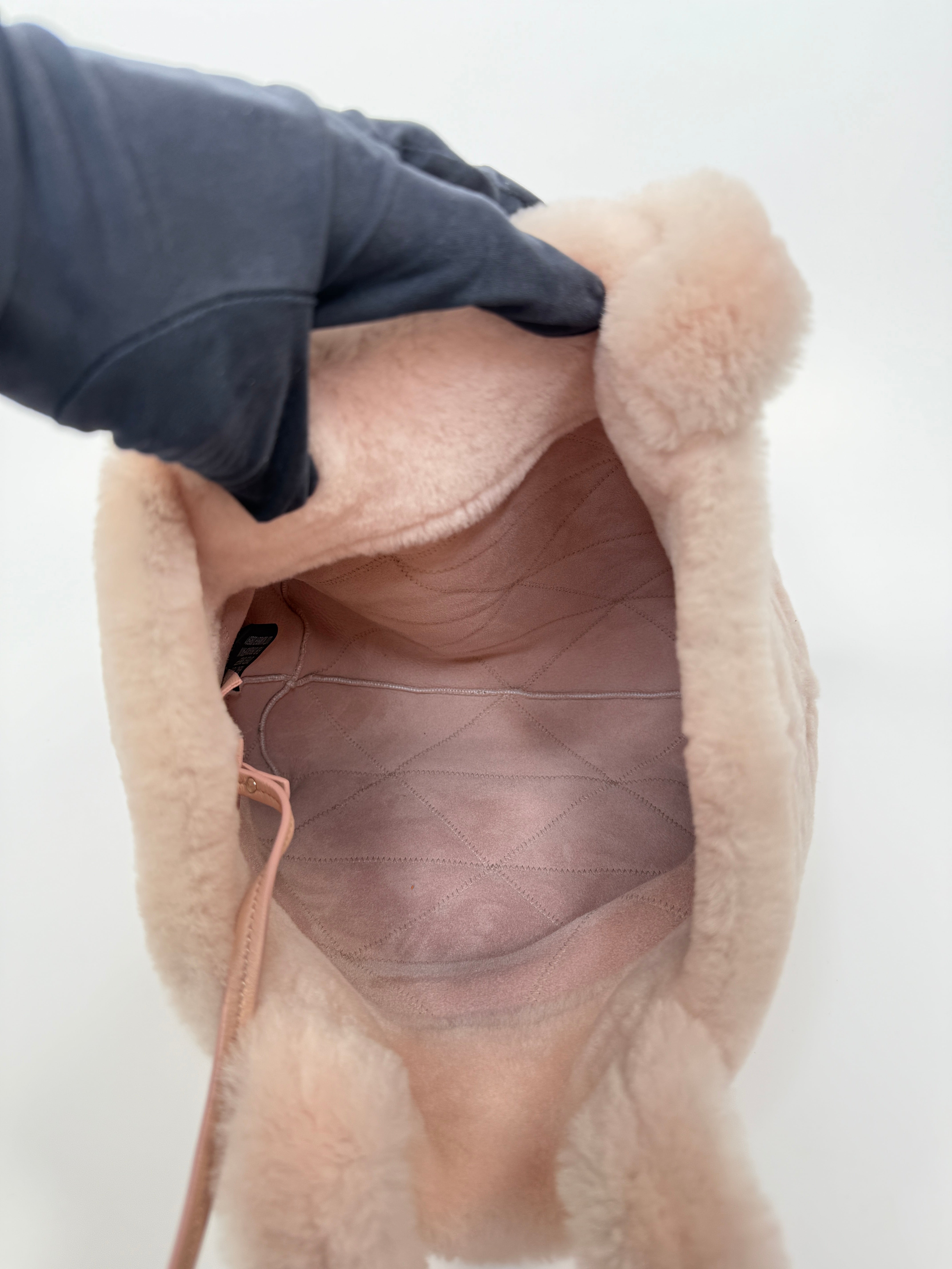 Prada Mini Shearling Tote Bag