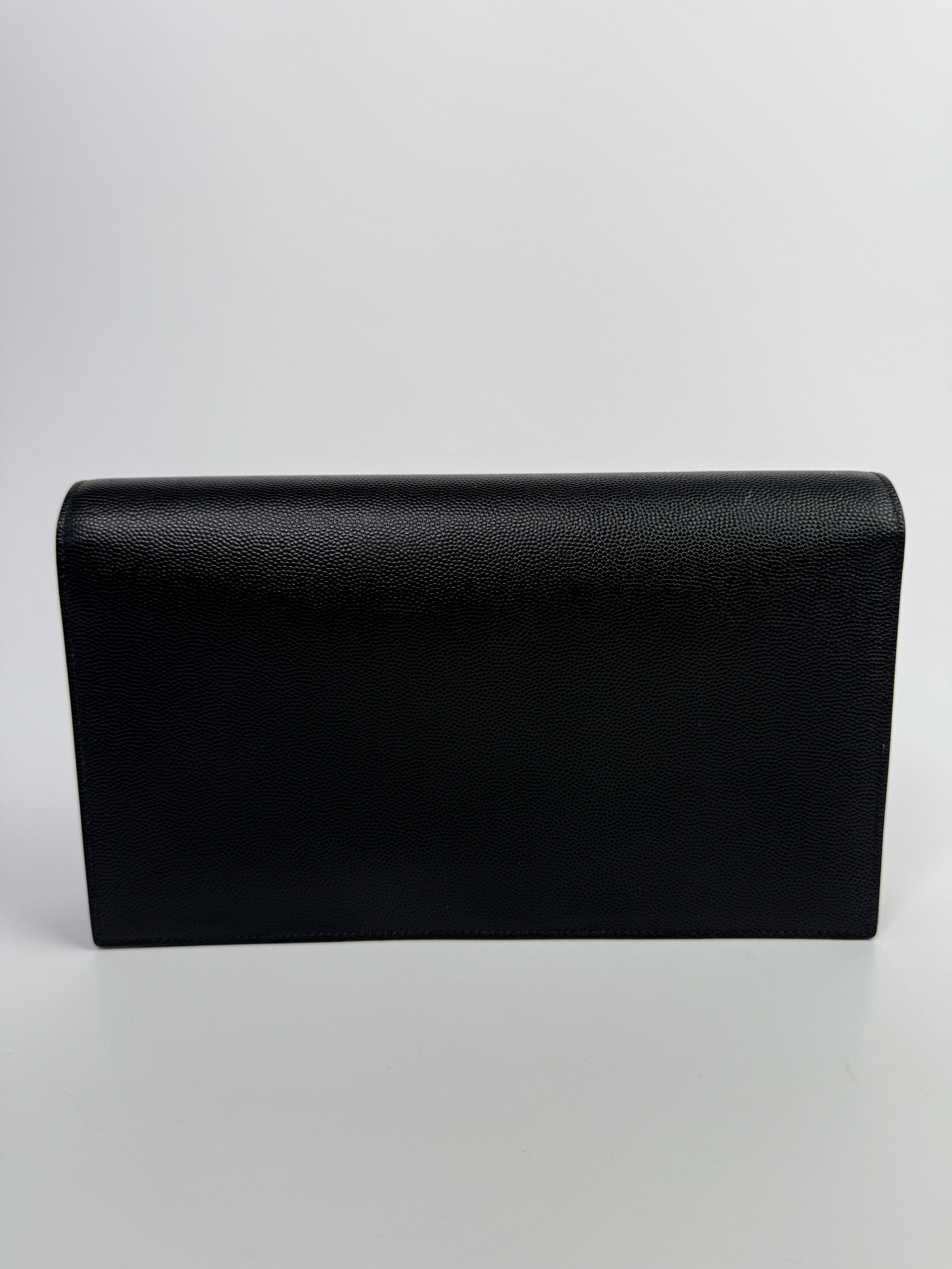 Saint Laurent Belle De Jour Clutch In Black Leather