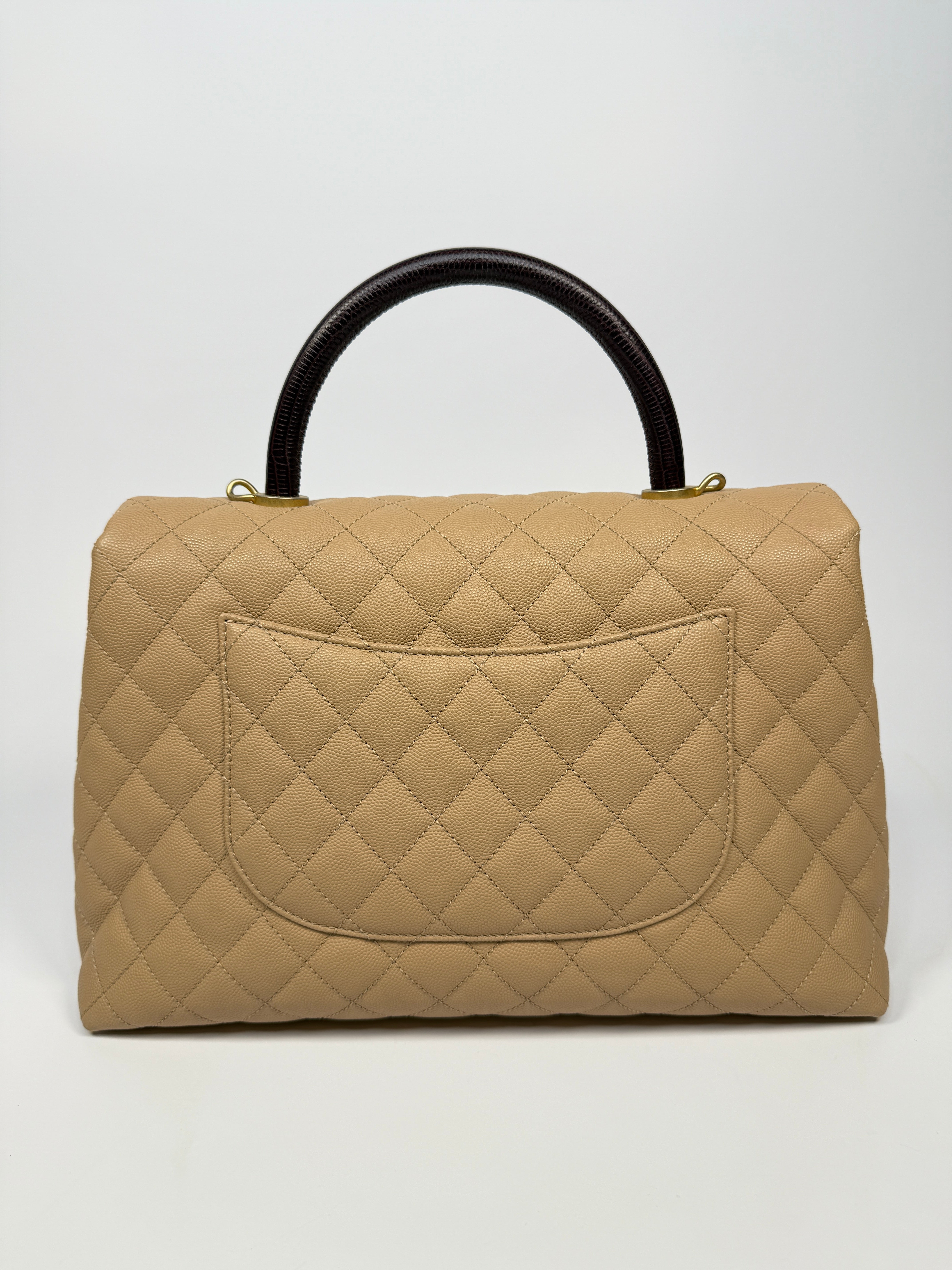 Chanel Coco Large Top Handle In Beige Caviar Leathe With Gold Hardware
Pre Loved & Authentic