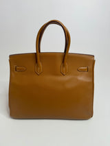 Hermès Birkin 35 In Gold Epsom Leather PHW