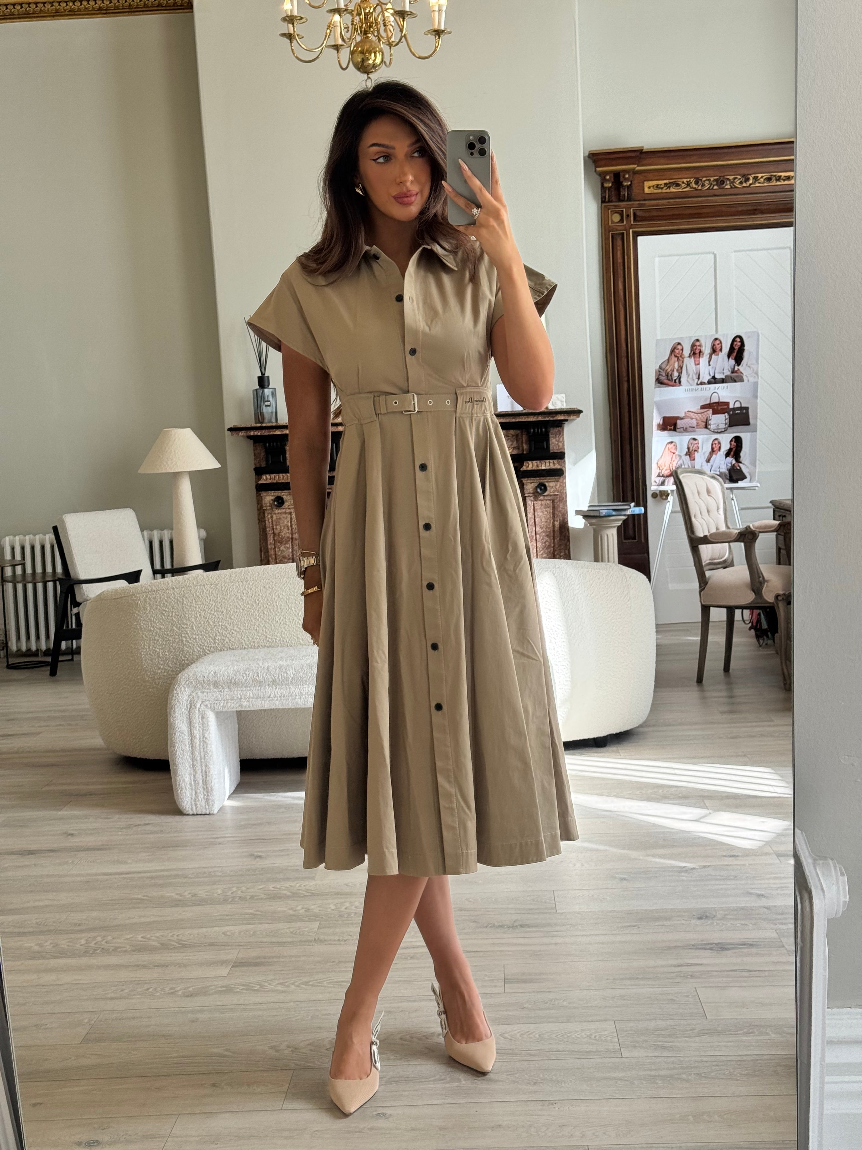 Christian Dior Dioriviera Mid-Length Belted Shirtdress (Size 38/UK10)