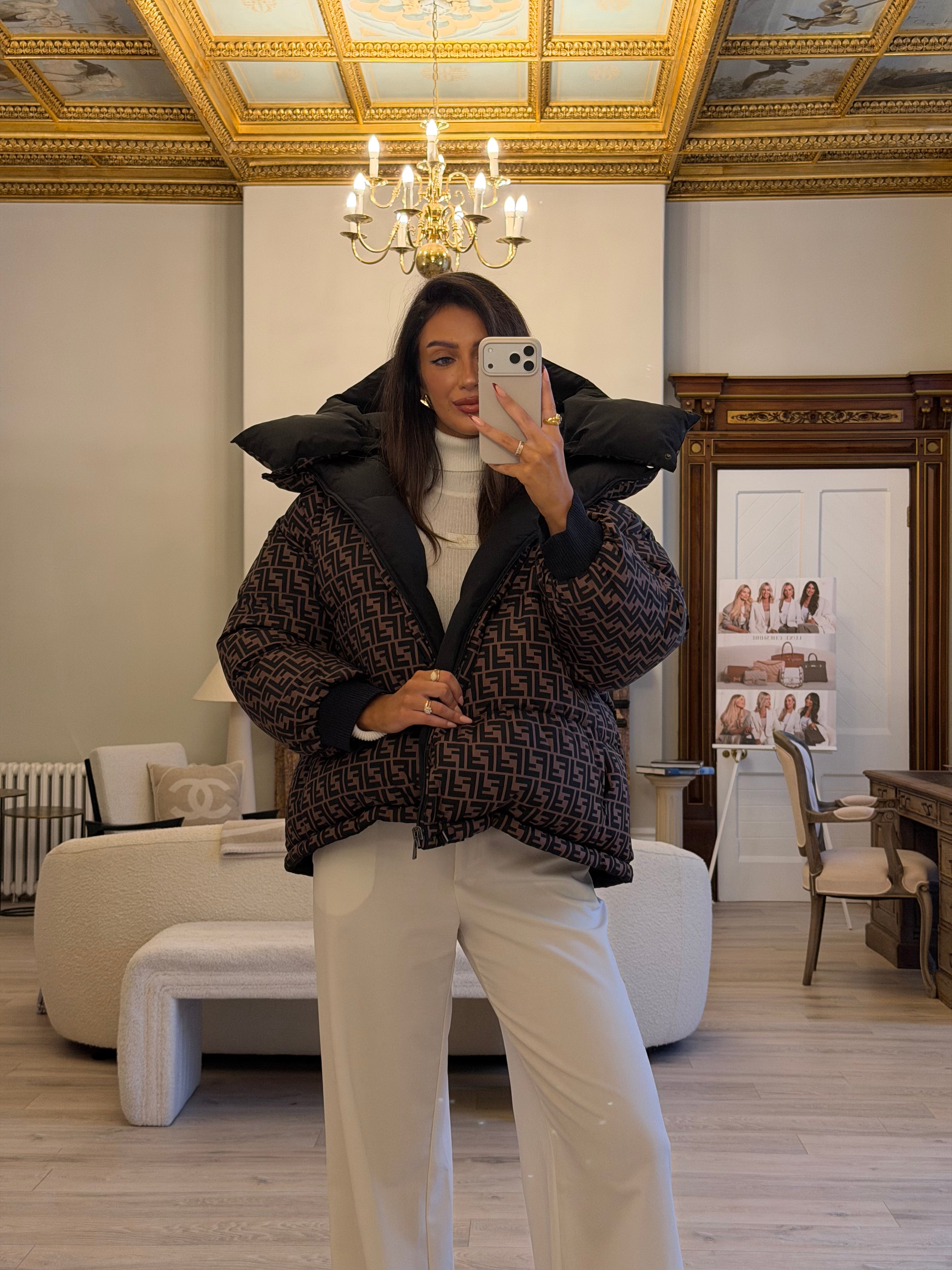 Fendi Ff Puffer Coat (Size M/UK10)