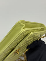Chanel Wallet On Chain In Green Lambskin With GHW