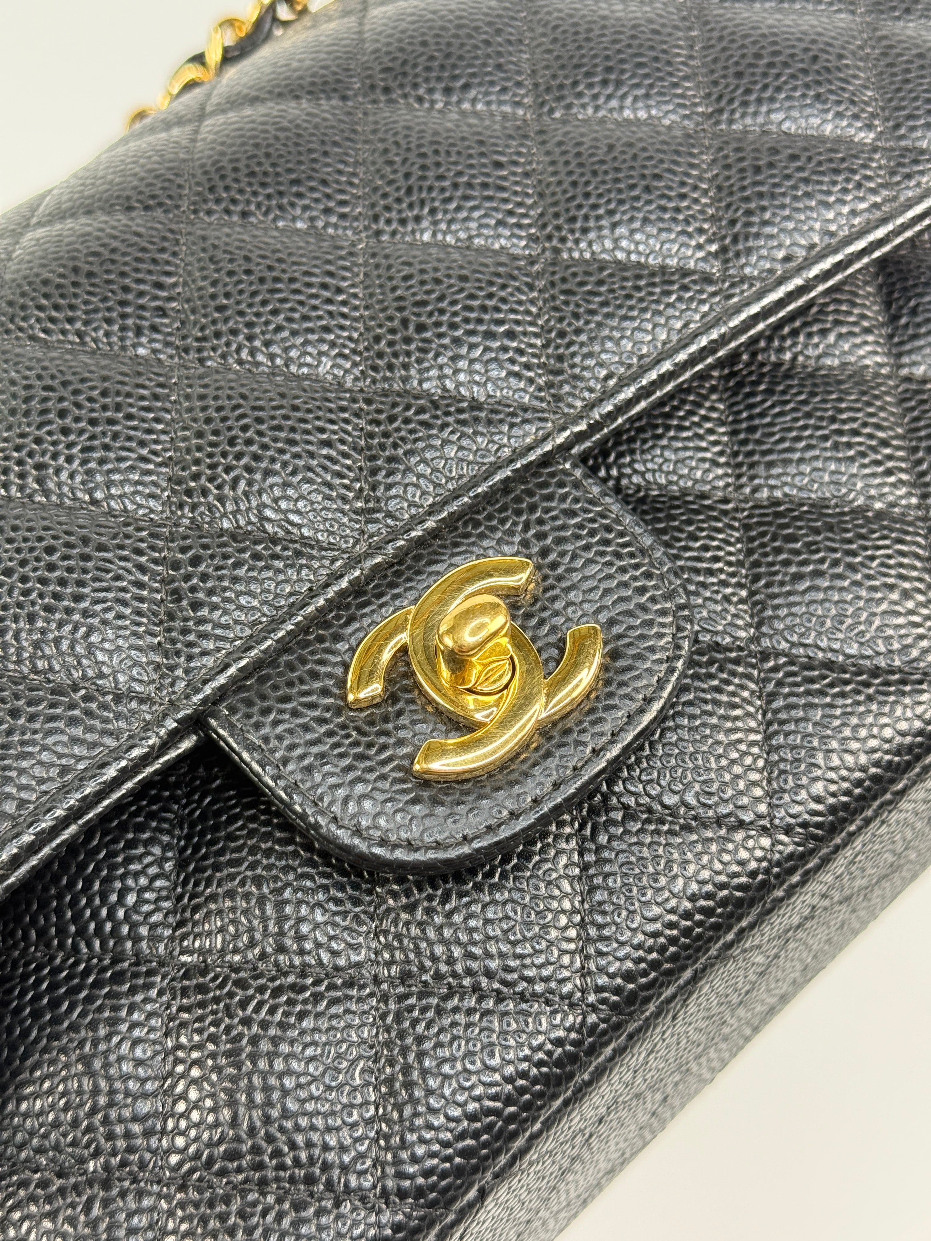 Chanel Medium Classic Double Flap In Black Caviar With Gold Hardware
Authentic Pre Loved Verified by Luxe Cheshire Trusted Designer resale