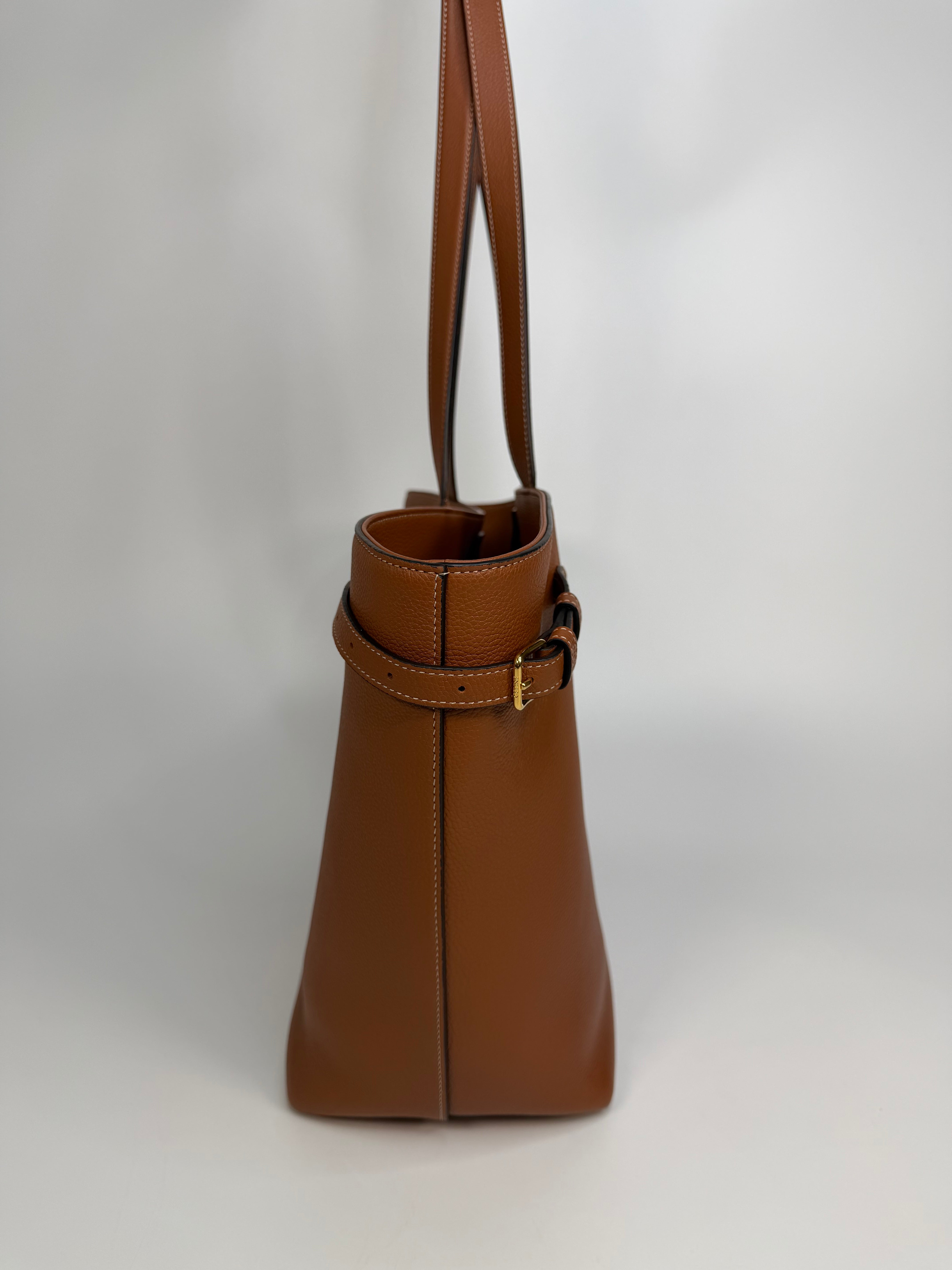 Celine Medium Cabas Anaïs Triomphe In Tan Grained Calfskin. Authentic and preloved in excellent condition