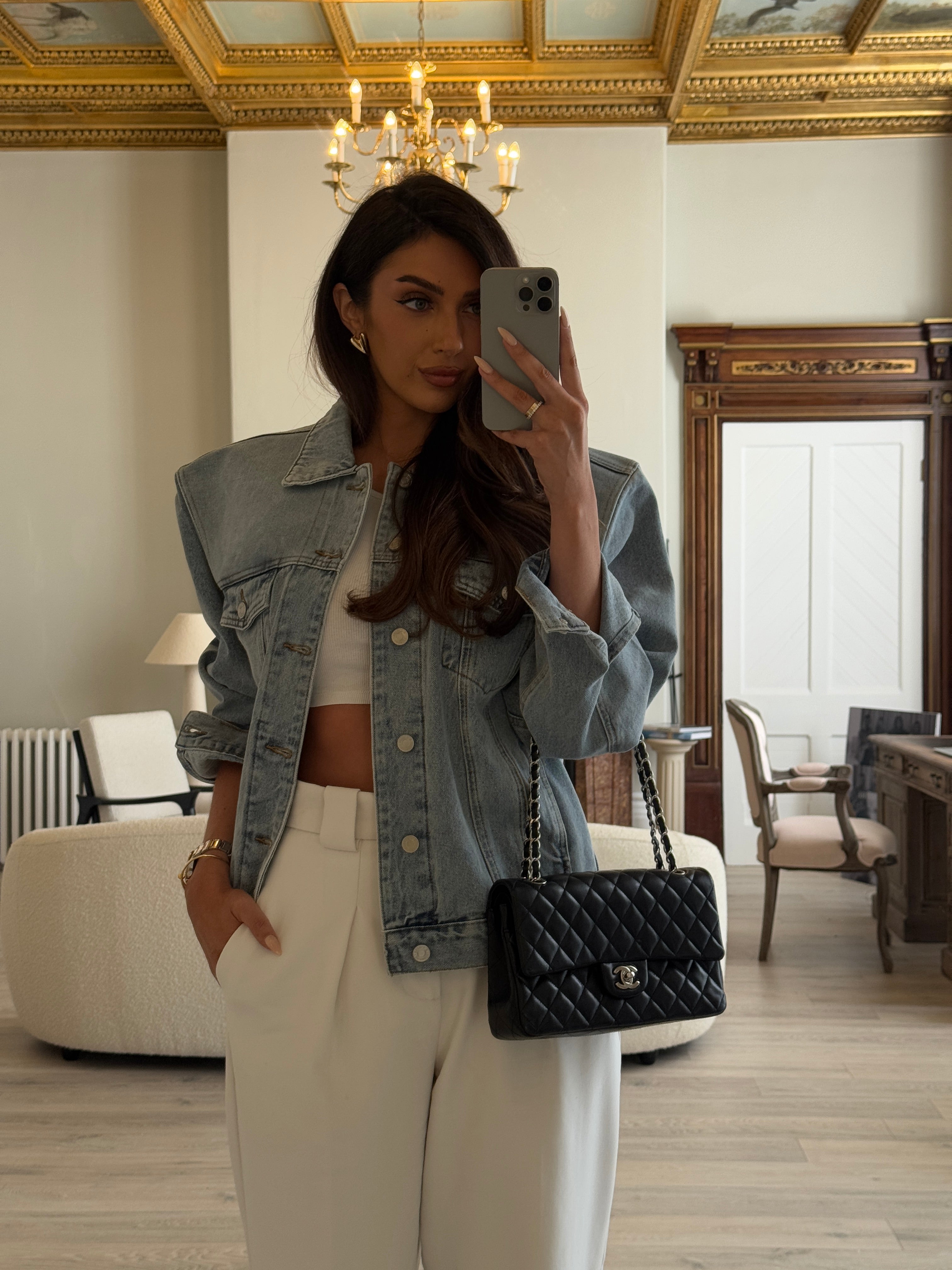 Chanel Medium Classic Double Flap Black Lambskin With Silver Hardware
Pre Loved & Authentic