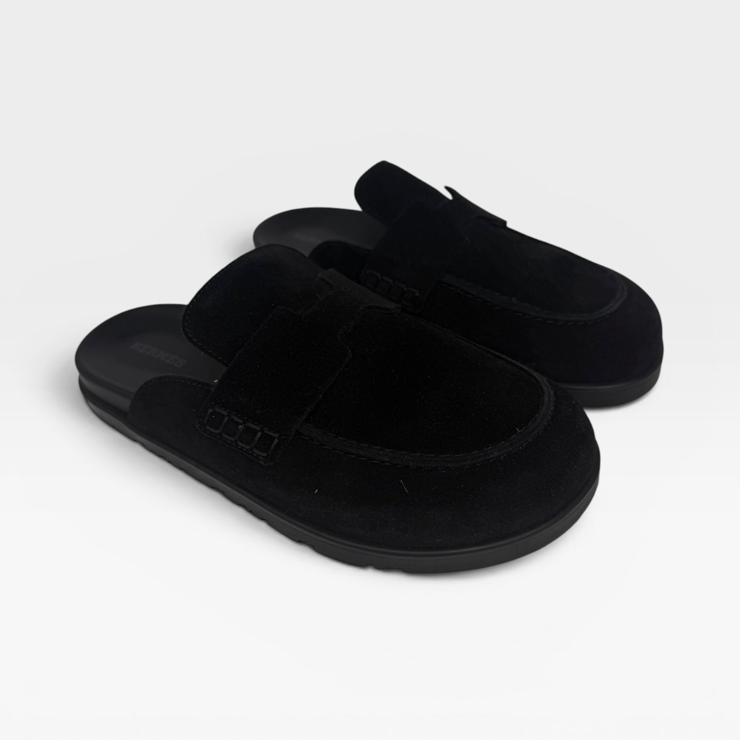 Hermès Go Mules In Black (EU38/ UK5)