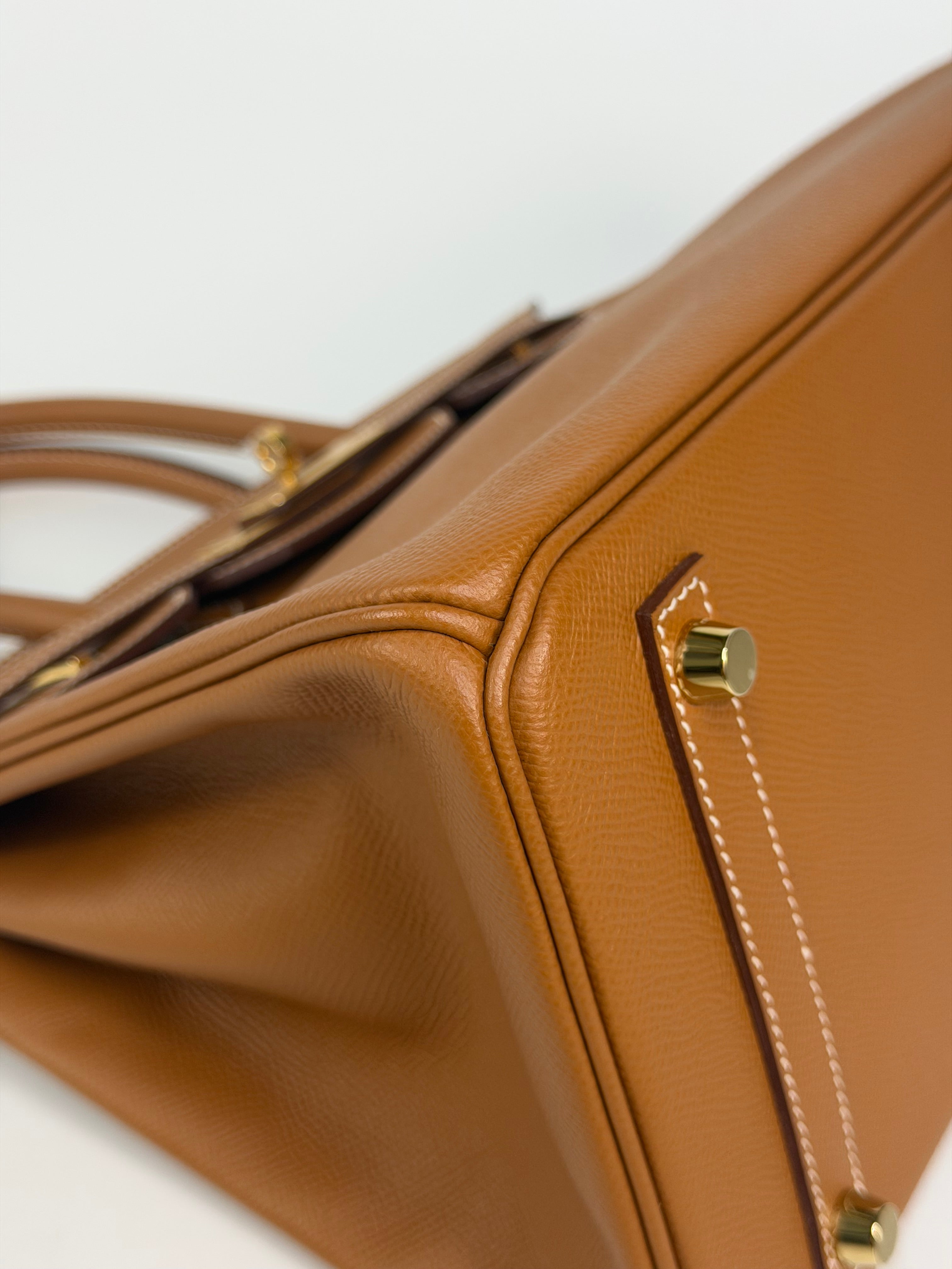 Hermès Birkin 30 In Gold Epsom Leather With Gold Hardware. Authentic and preloved in excellent condition.