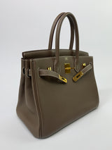 Hermès Birkin 30 In Etoupe Togo Leather With GHW