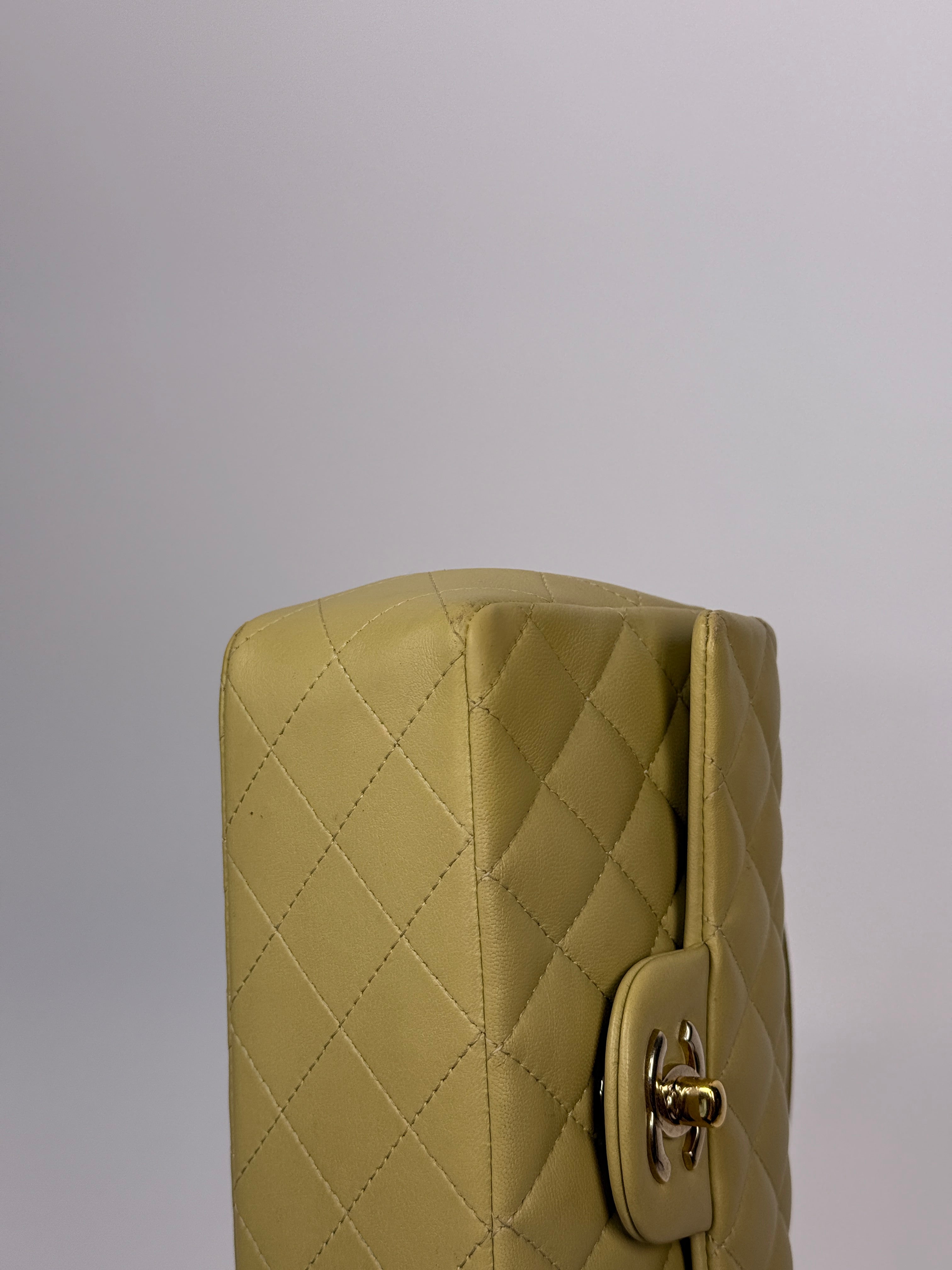 Chanel Mini Rectangle Flap Bag In Pistachio Green Lambskin With GHW