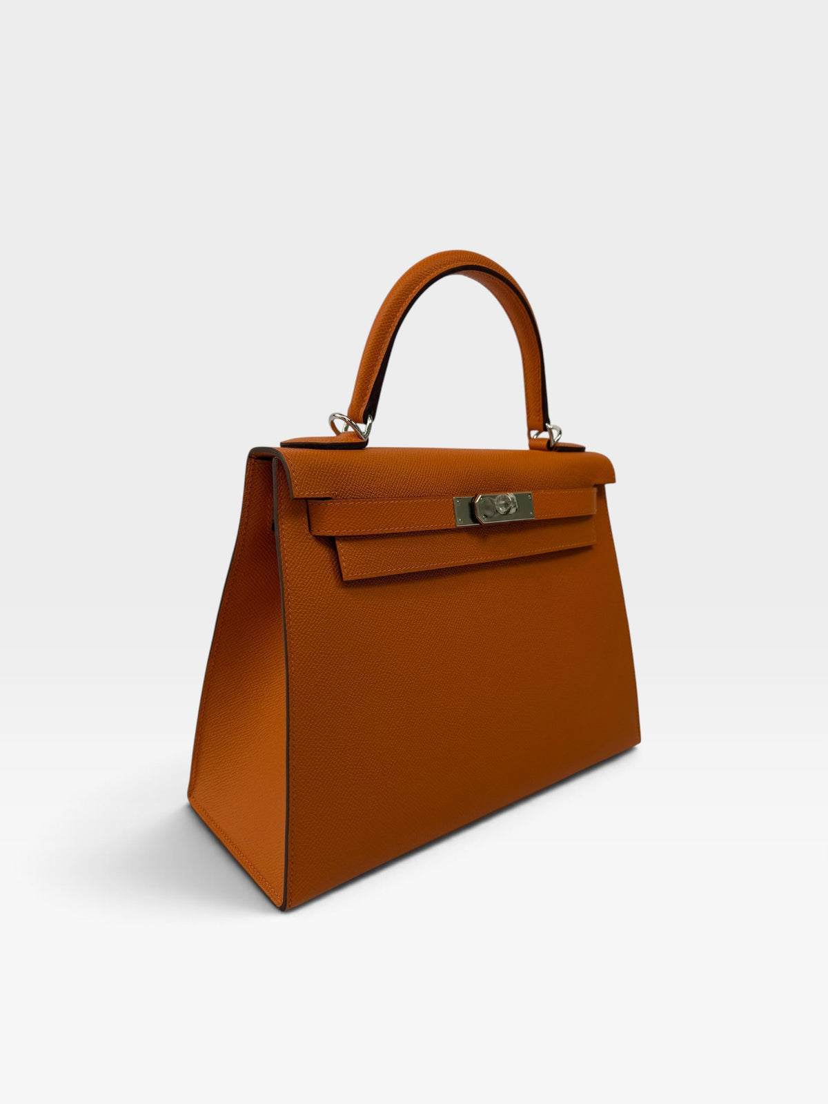 Hermès Kelly 28 In Orange Epsom Leather With PHW