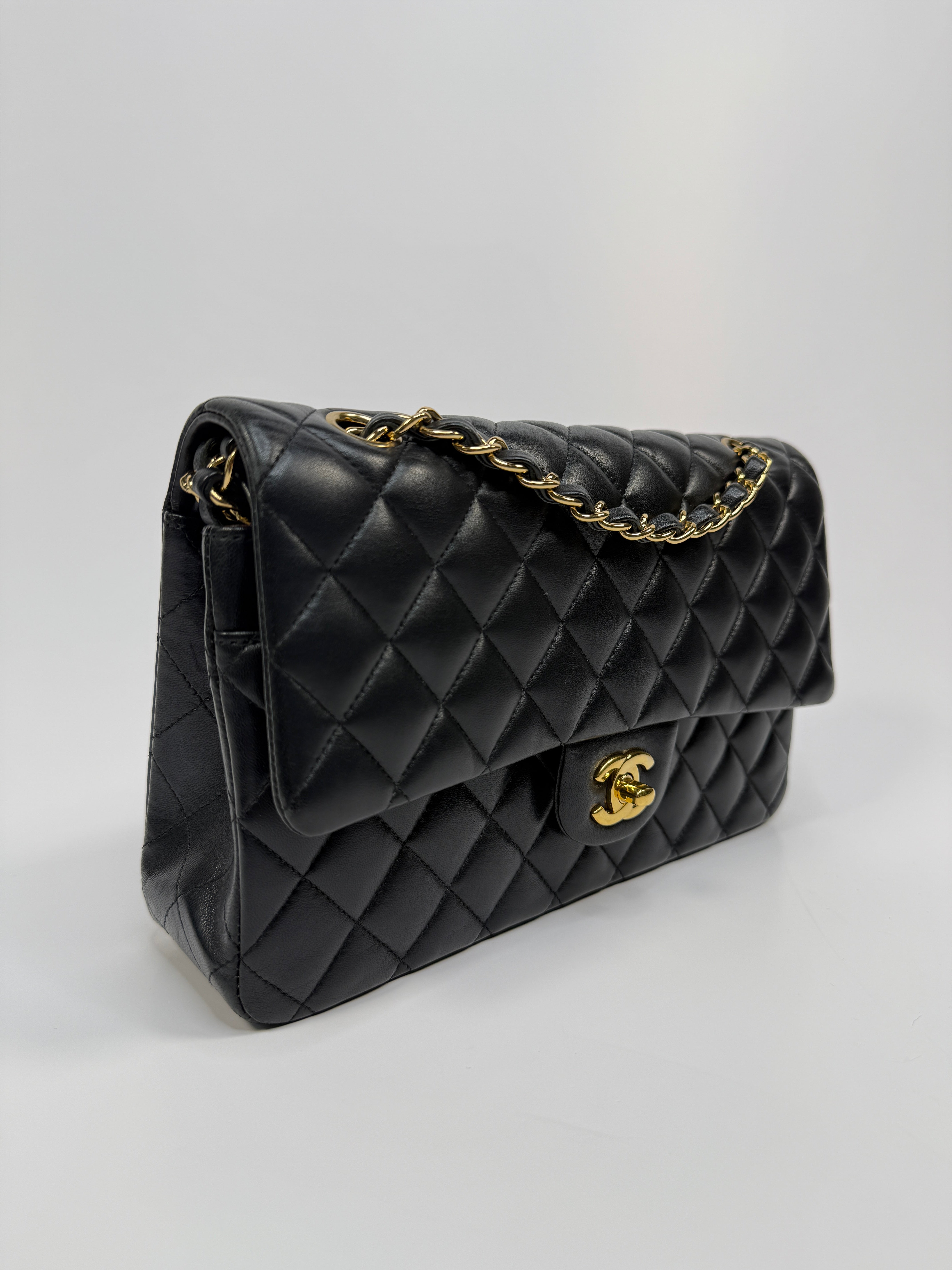 Chanel Medium Classic Double Flap Black Lambskin With Gold Hardware
Pre Loved & Authentic