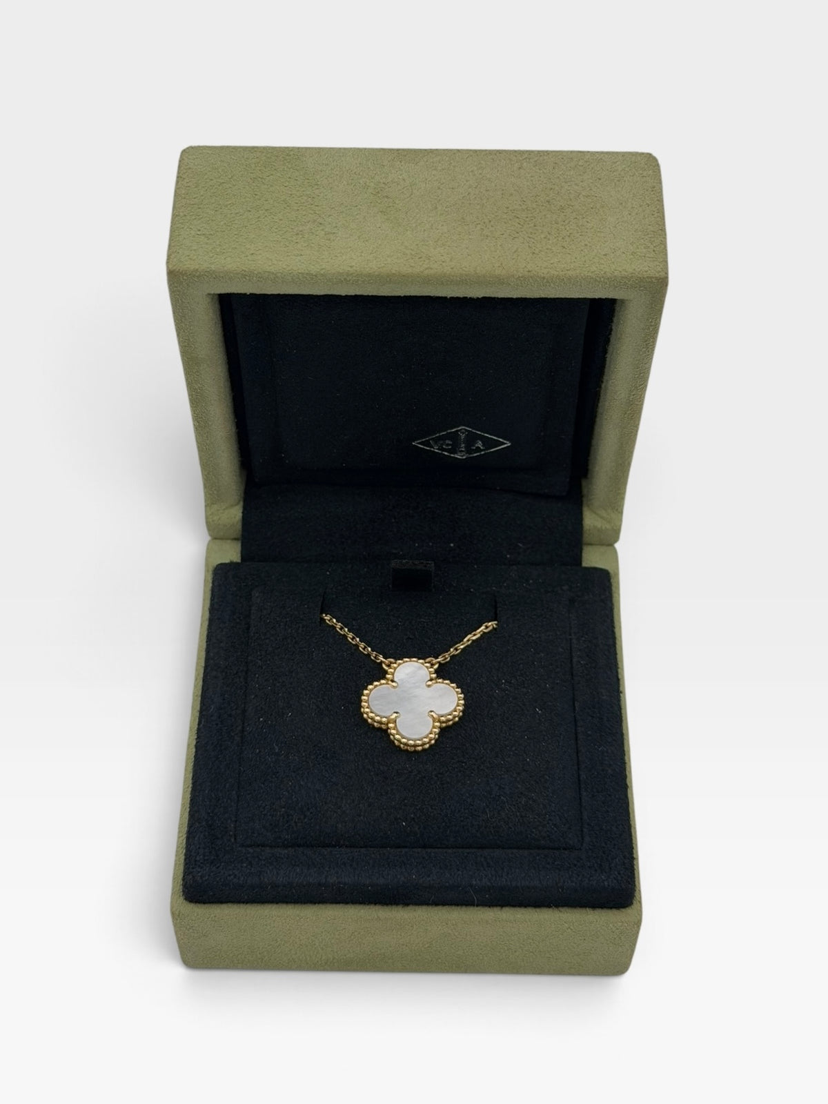 Van Cleef & Arpels Vintage Alhambra Gold & Mother-Of-Pearl Necklace Yellow Gold. 100% authentic and preloved in excellent condition