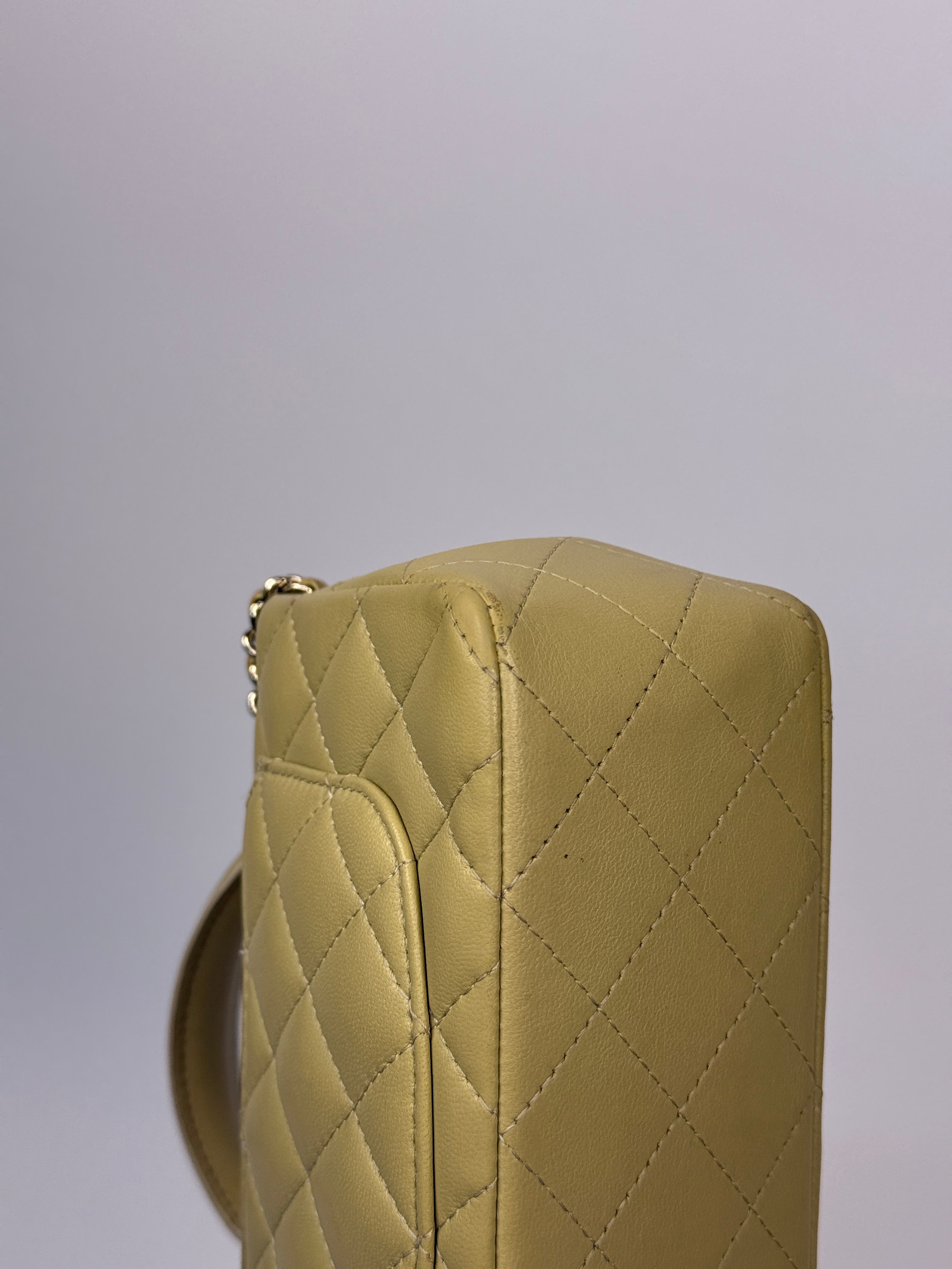 Chanel Mini Rectangle Flap Bag In Pistachio Green Lambskin With GHW