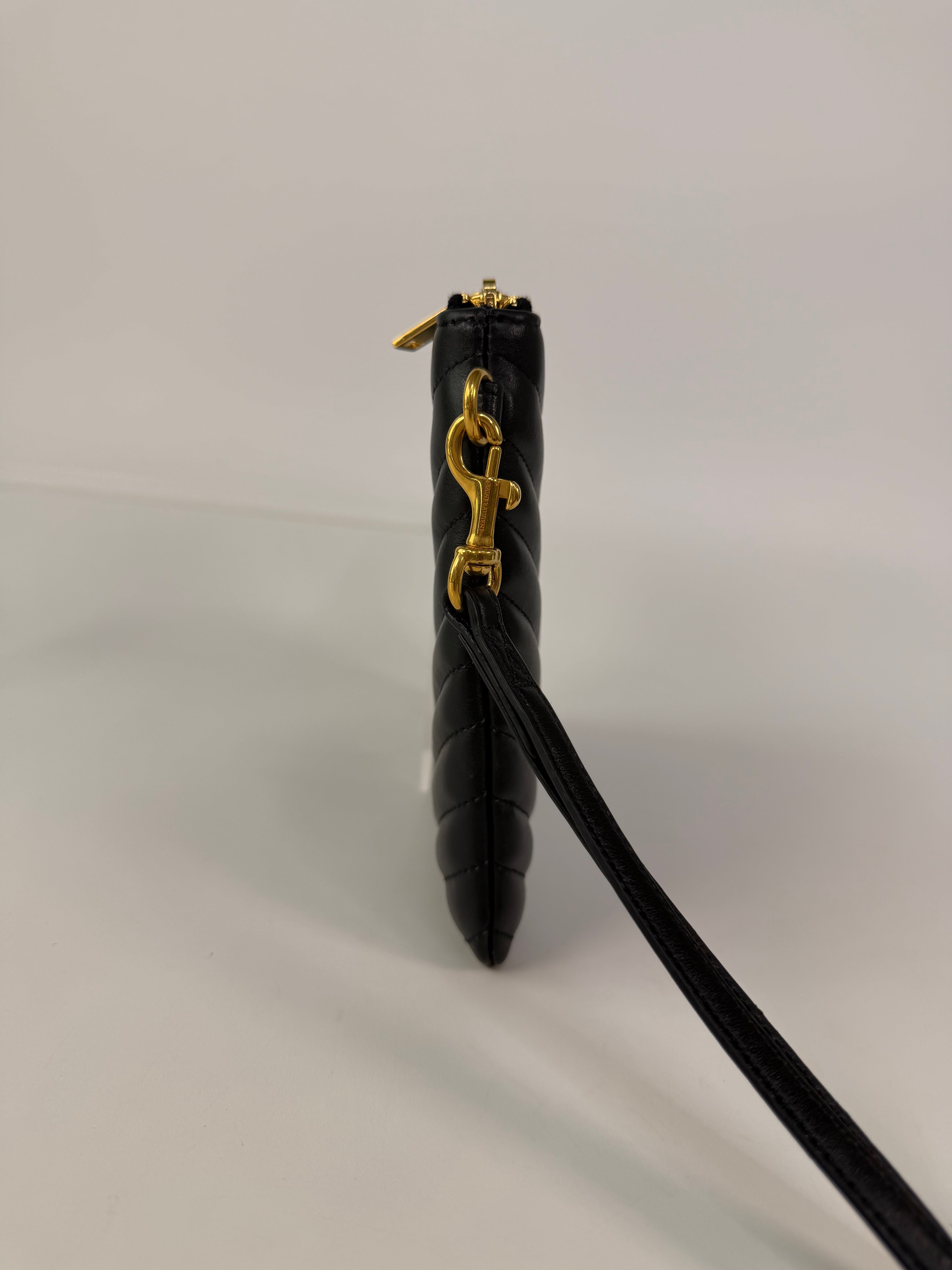 Saint Laurent Cassandre Matelassé Leather Pouch 100% authentic and preloved in excellent condition