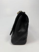 Chanel Classic Jumbo Single Flap In Black Caviar Leather With GHW
