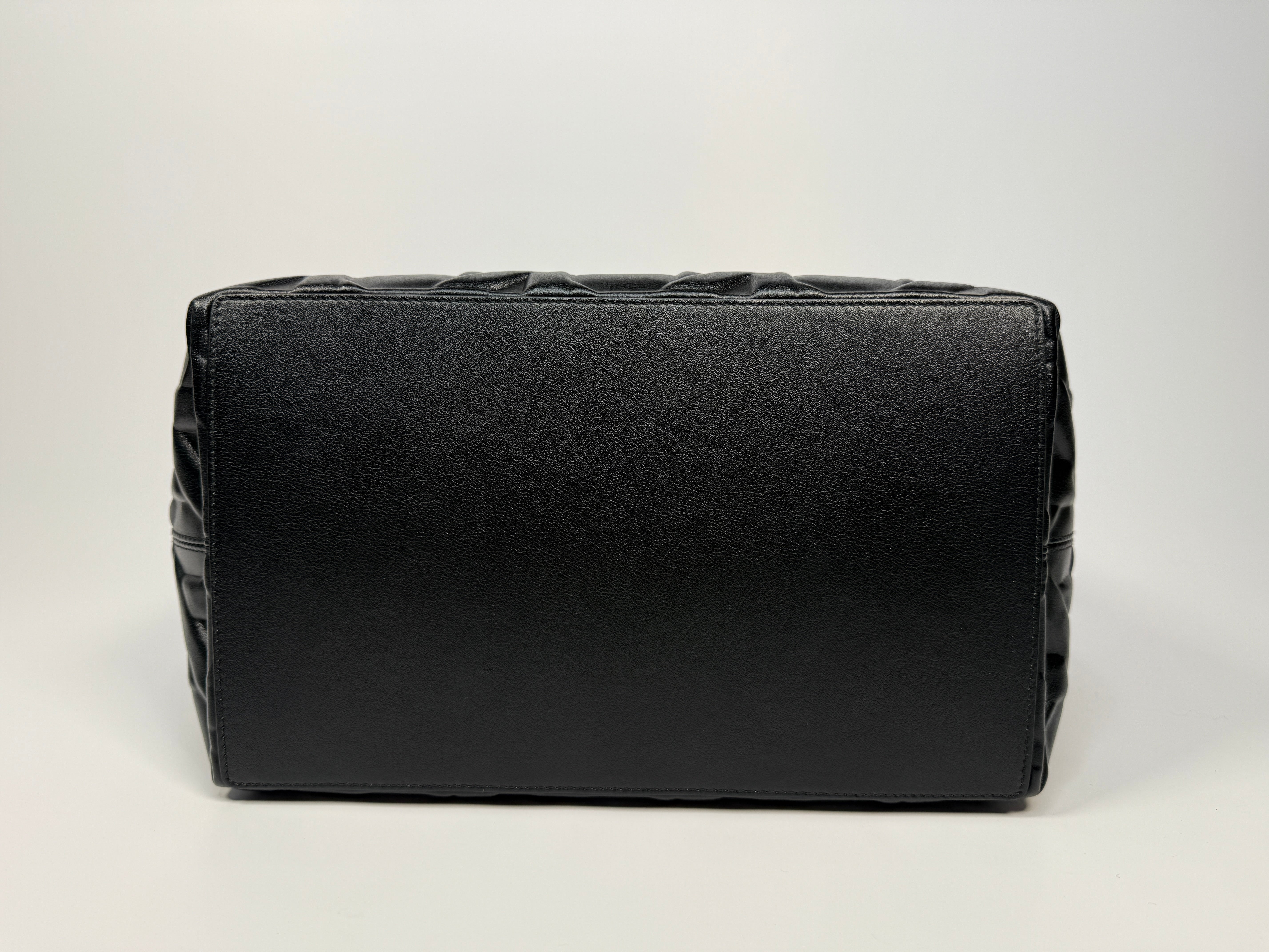 Christian Dior Medium Dior Toujours Bag in black calfskin with gold hardware, authentic and preloved in excellent condition