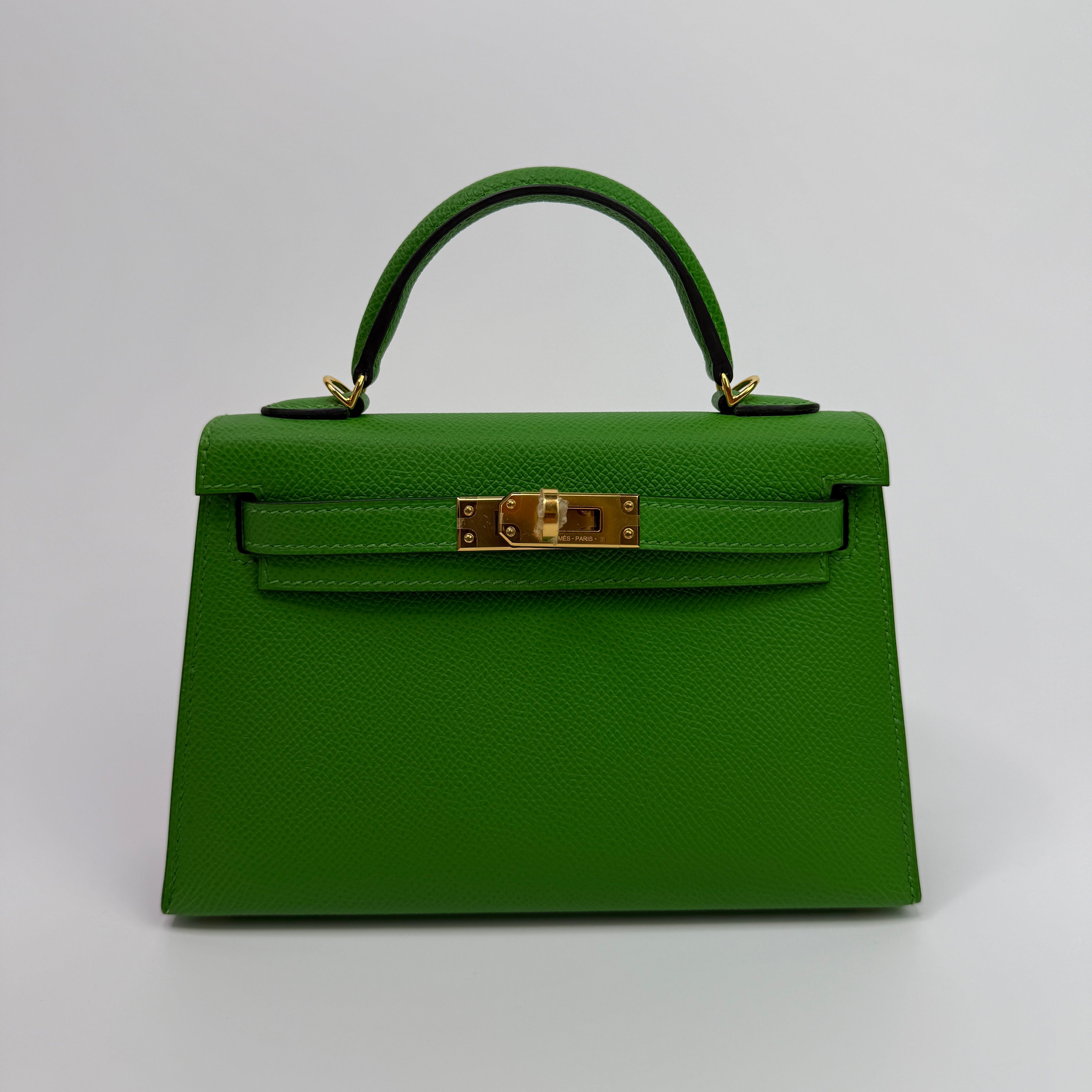 Authentic Pre Loved Hermès Mini Kelly ll In Bambou Epsom Leather With Gold Hardware Excellent Condition