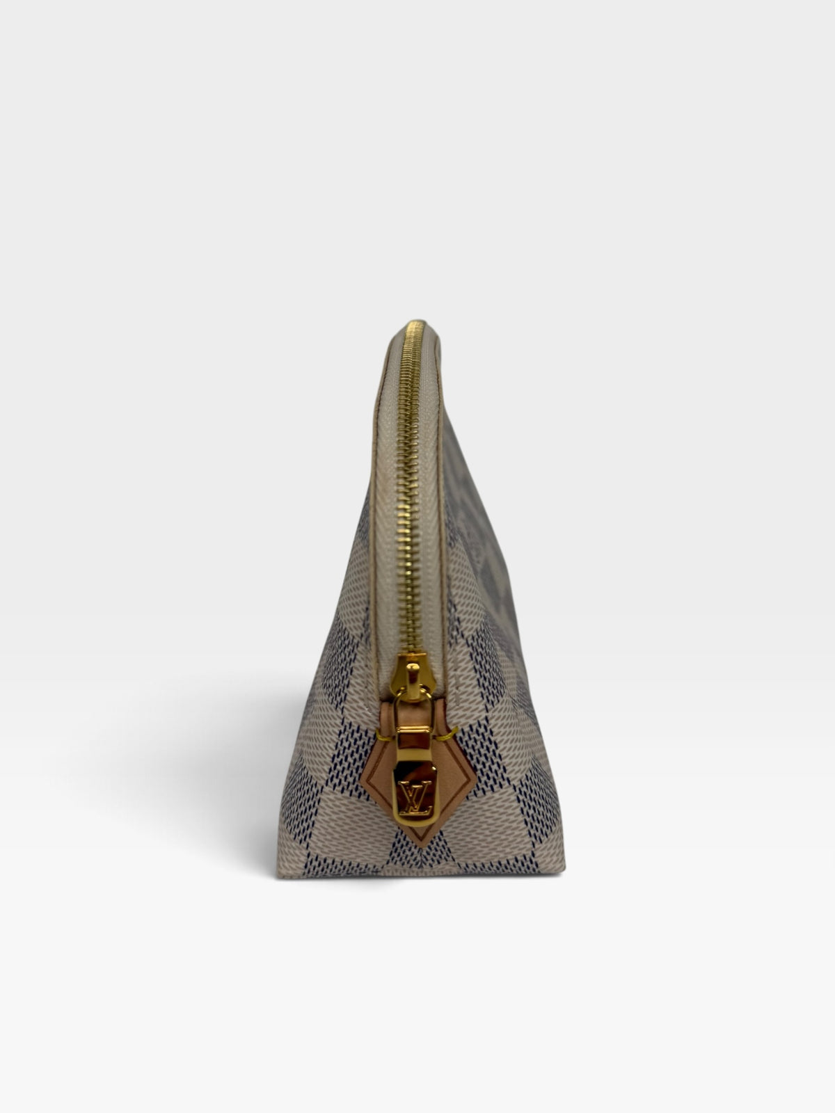 Louis Vuitton Pochette Cosmetique In Damier Azur Canvas With Gold Hardware. 100% authentic and preloved in excellent condition